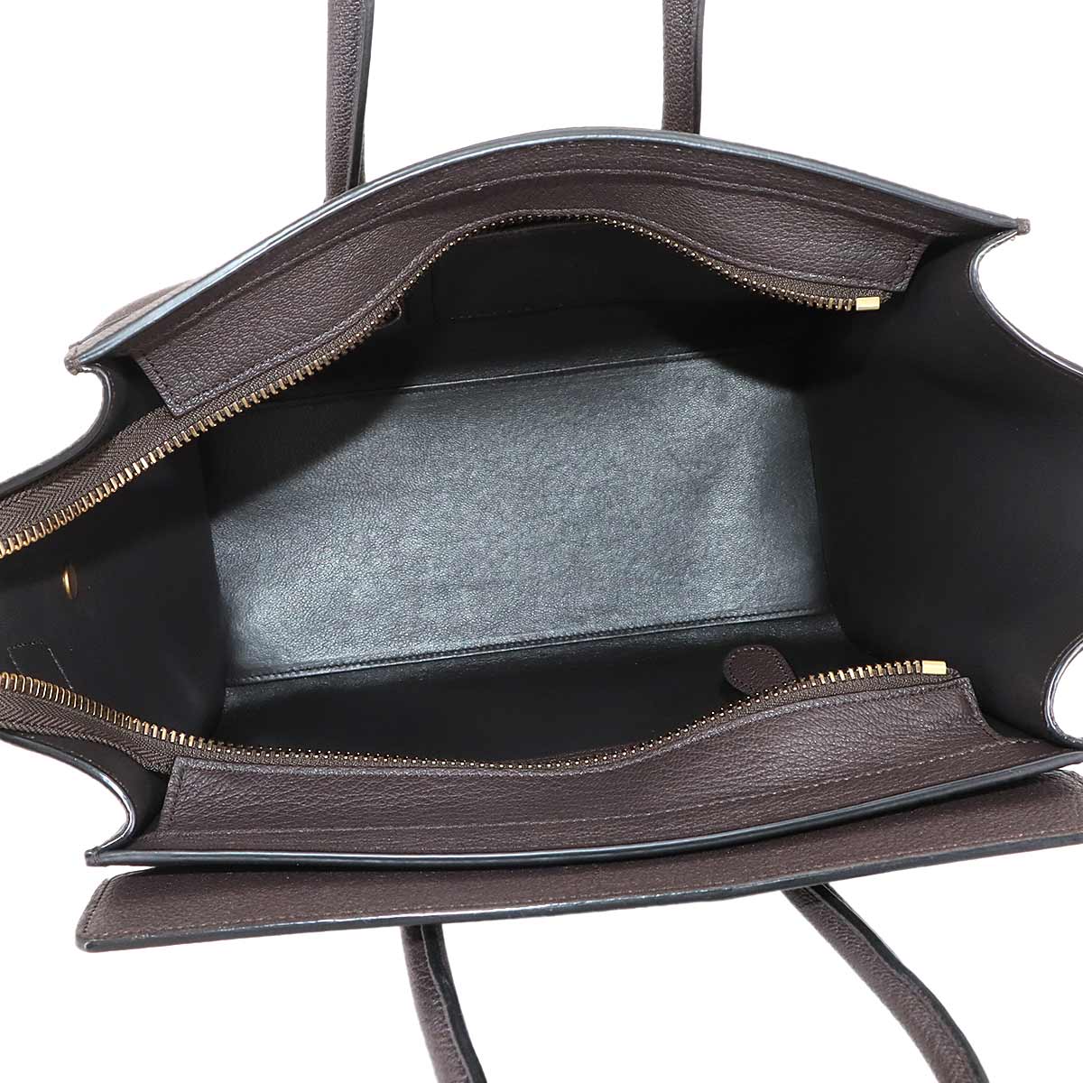 Luggage Micro Shopper Hand Bag Leather Dark brown 167793