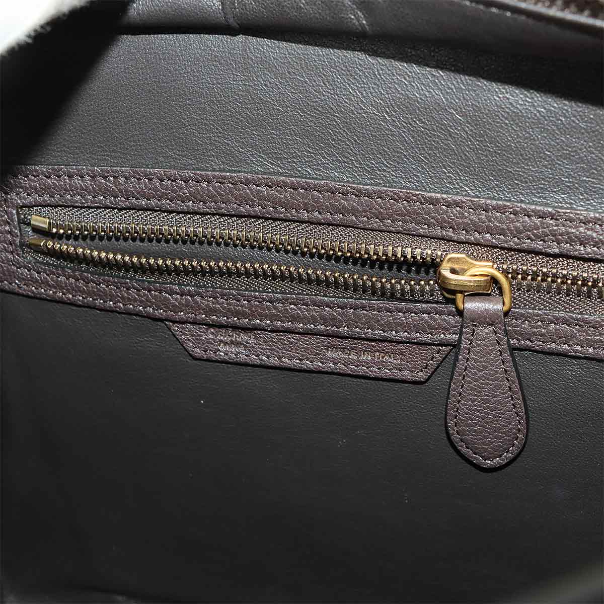 Luggage Micro Shopper Hand Bag Leather Dark brown 167793