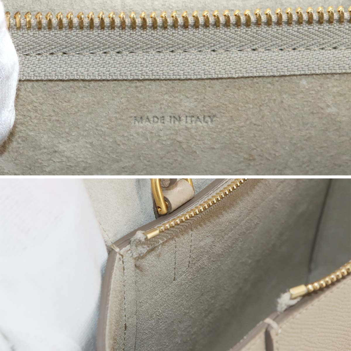 Belt Bag Nano Hand Shoulder Bag Leather Beige 189003