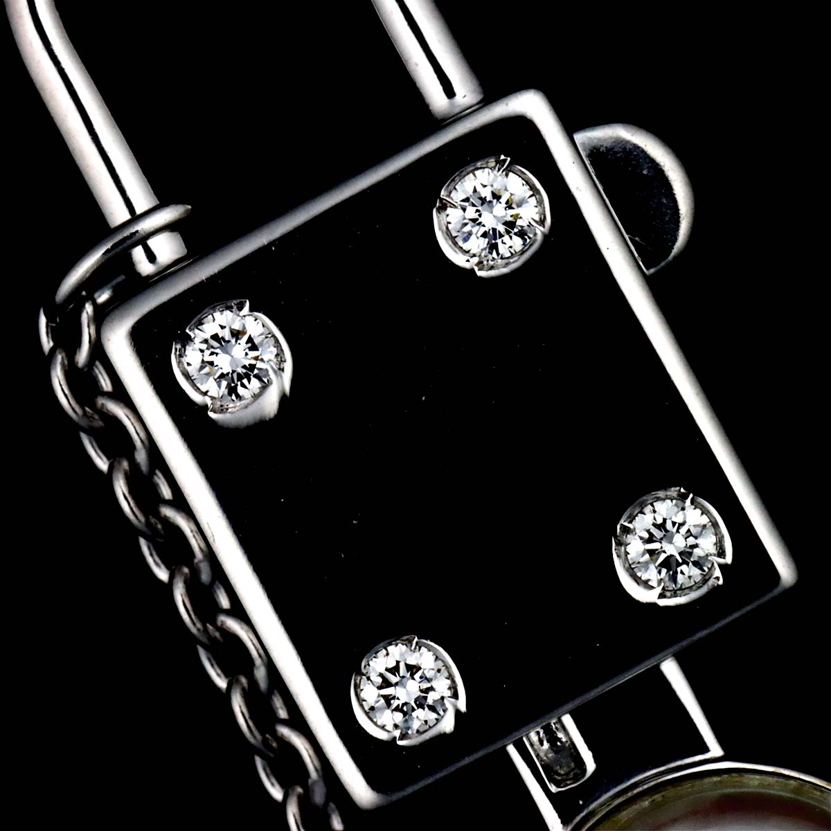 Akoya Pearl 6.5mm Diamond 0.05ct Necklace 18K WG 750 90305474