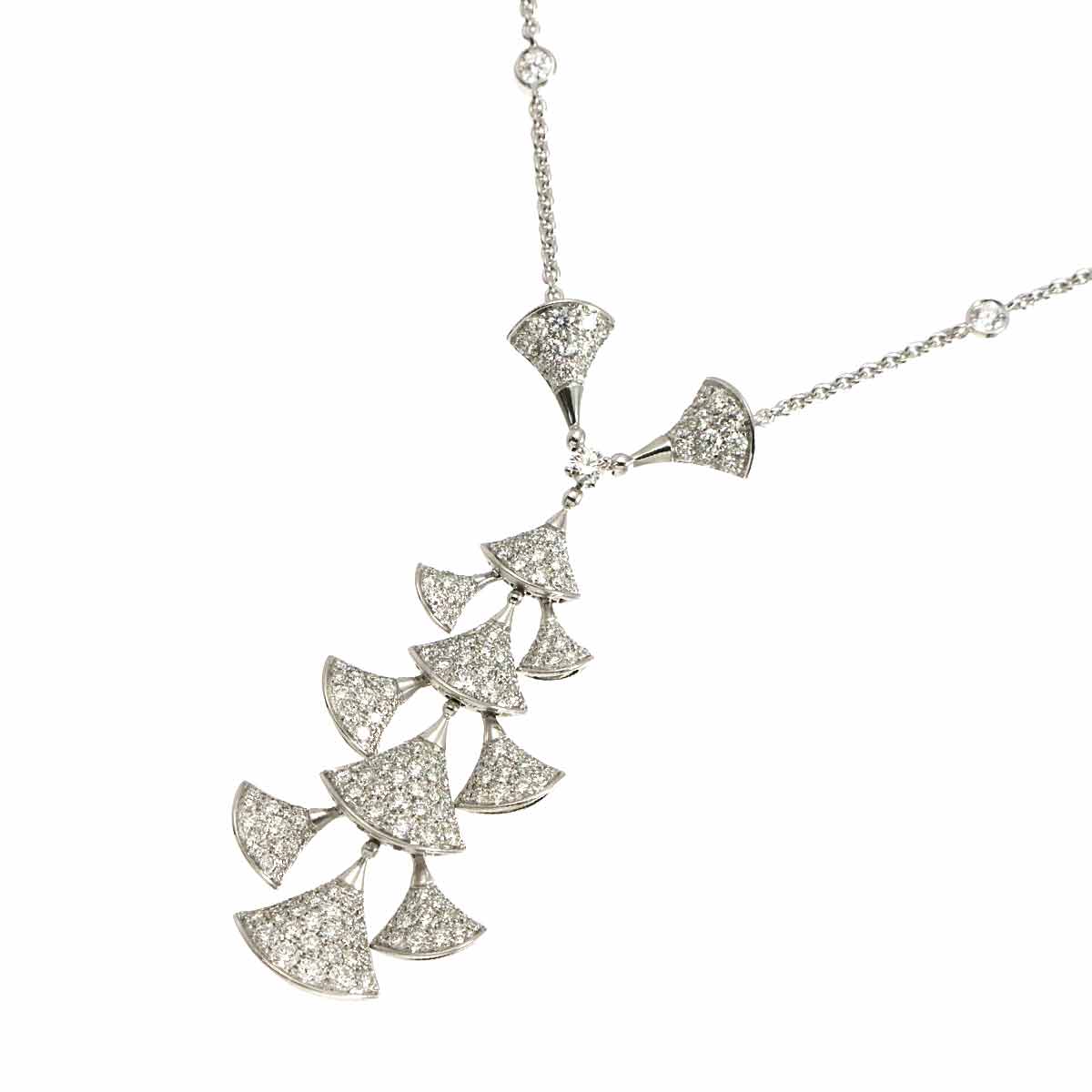 Diva Dream Diamond Necklace 18K White Gold 750