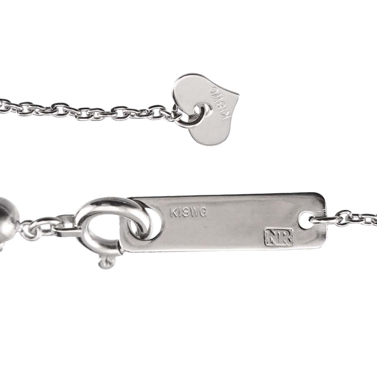 Sphene Diamond 0.04ct Necklace 18K White Gold 750