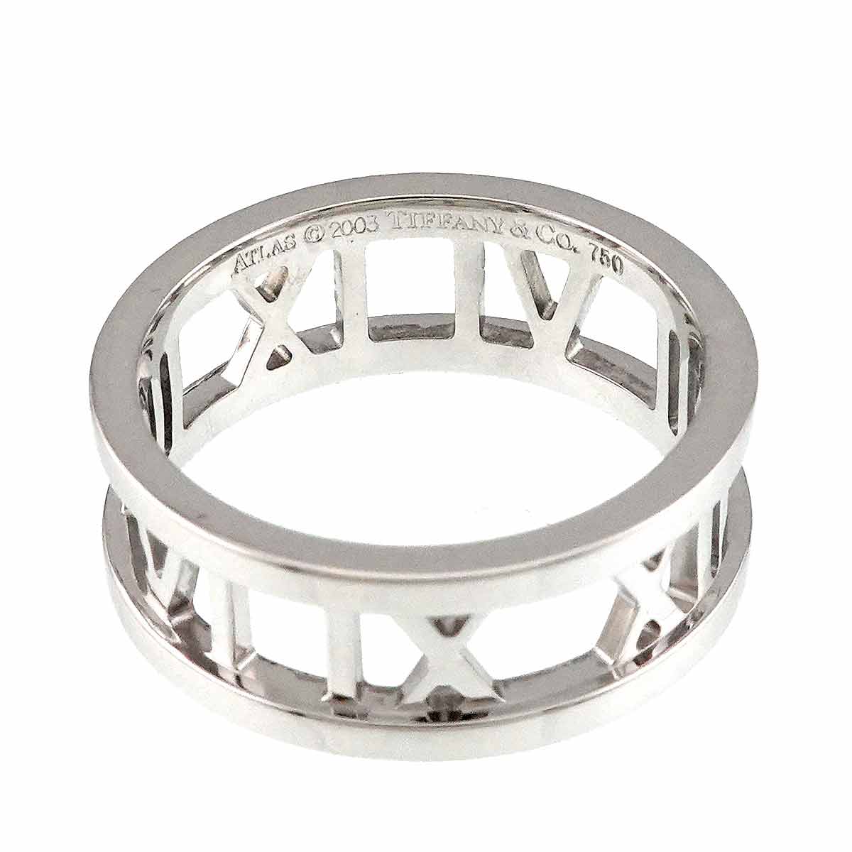 Atlas Diamond Ring 18K White Gold 750 size5.25(US)