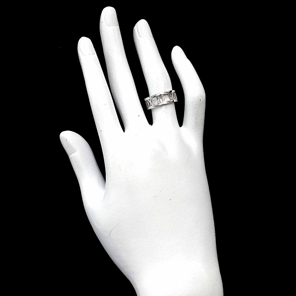 Atlas Diamond Ring 18K White Gold 750 size5.25(US)