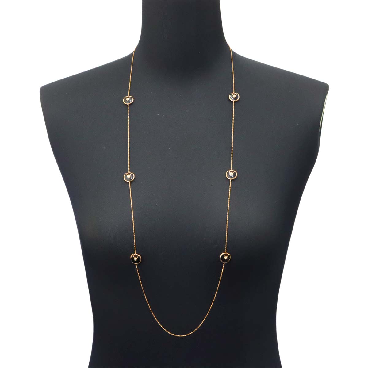 Amulette De Onyx 6P Diamond Necklace XS 18K Pink Gold 750