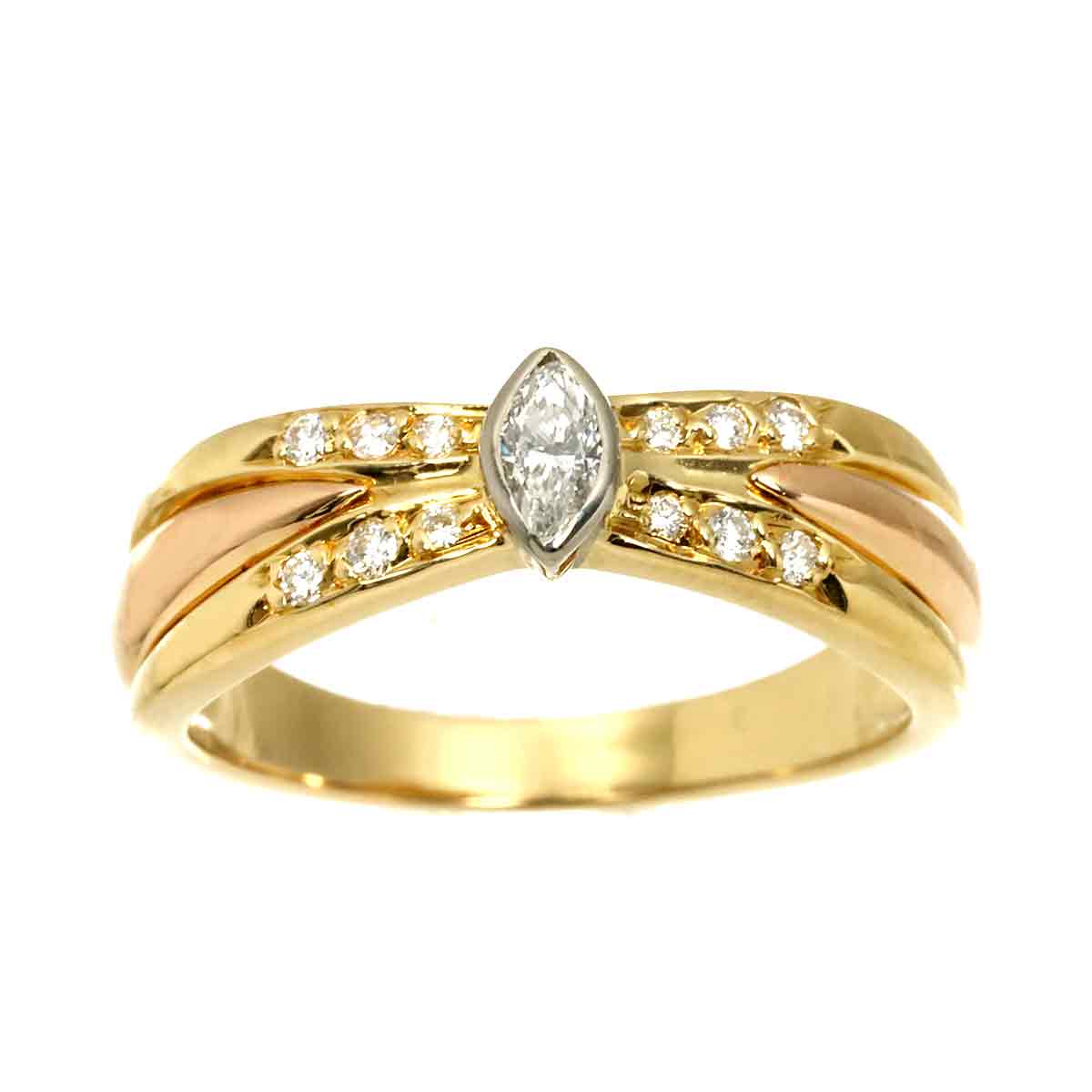 Diamond Ring 18K YG WG PG 750 Size51 5.5-5.75(US)