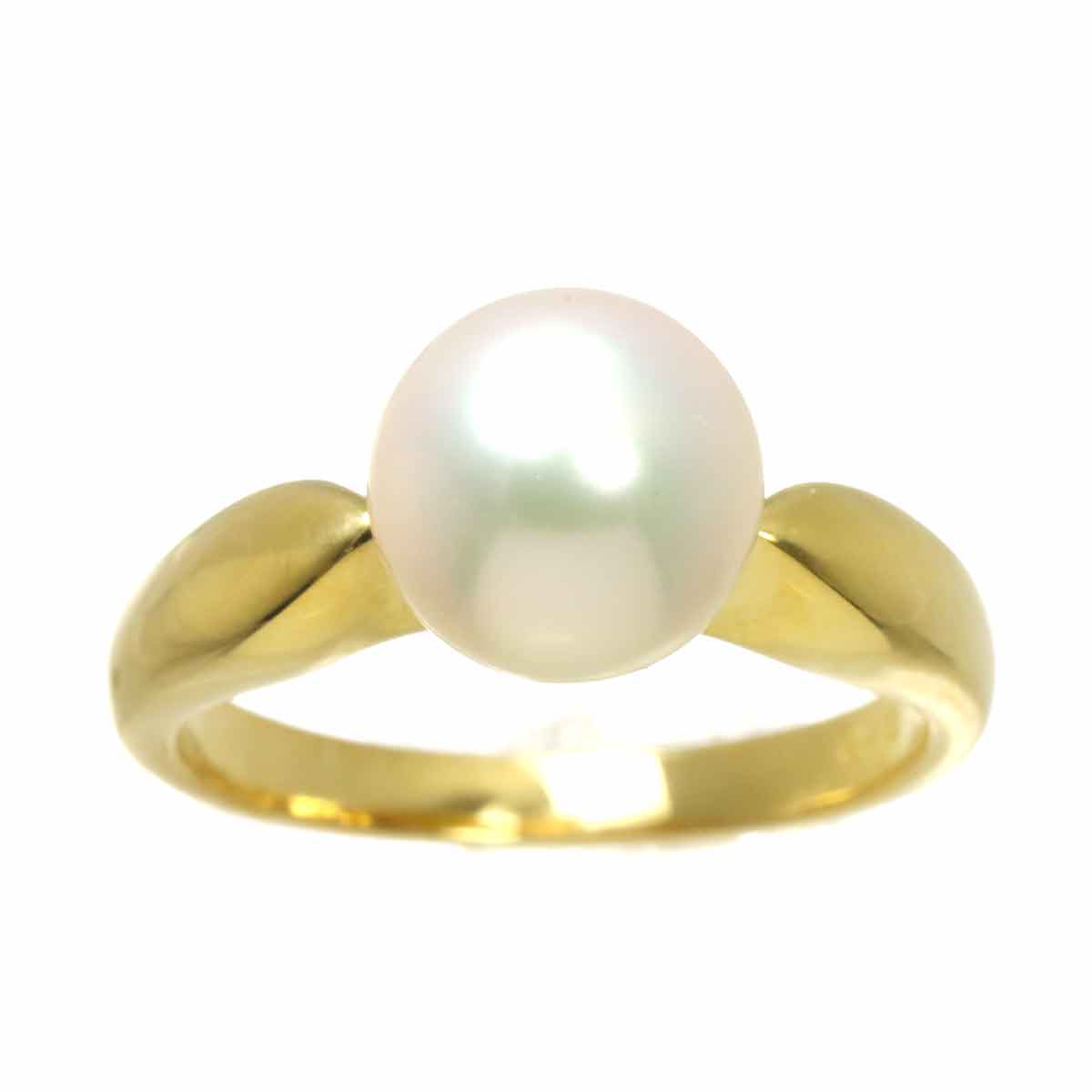 Akoya Pearl 8.4mm Ring 18K YG 750 Size5.5-5.75(US)
