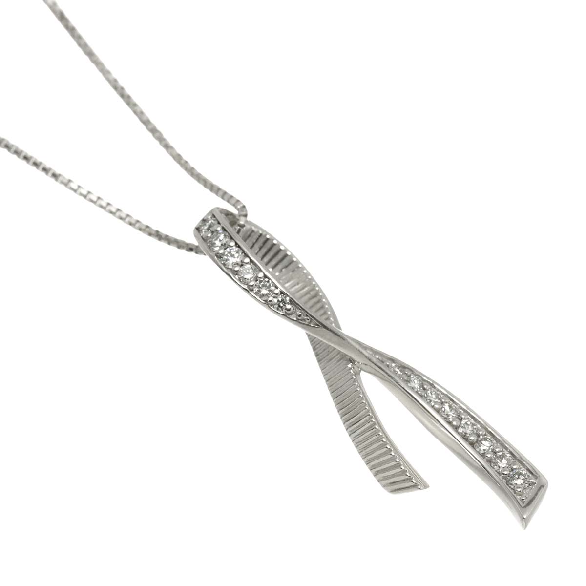 Diamond 0.13ct Necklace 18K White Gold 750