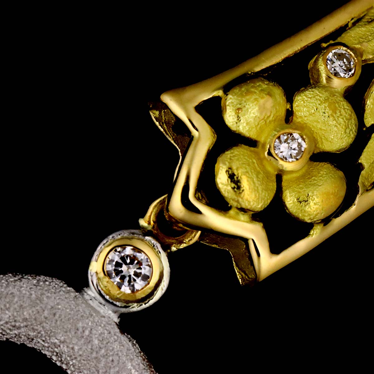 As Time Diamond Necklace Pt 18K YG 750