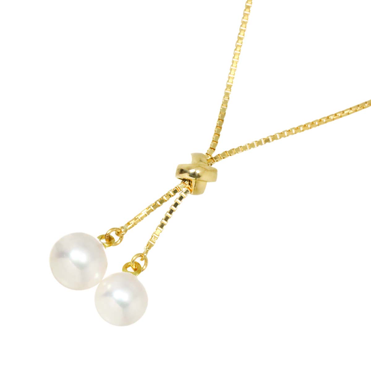 Akoya Pearl 6.9-6.4mm Necklace 18K YG 750