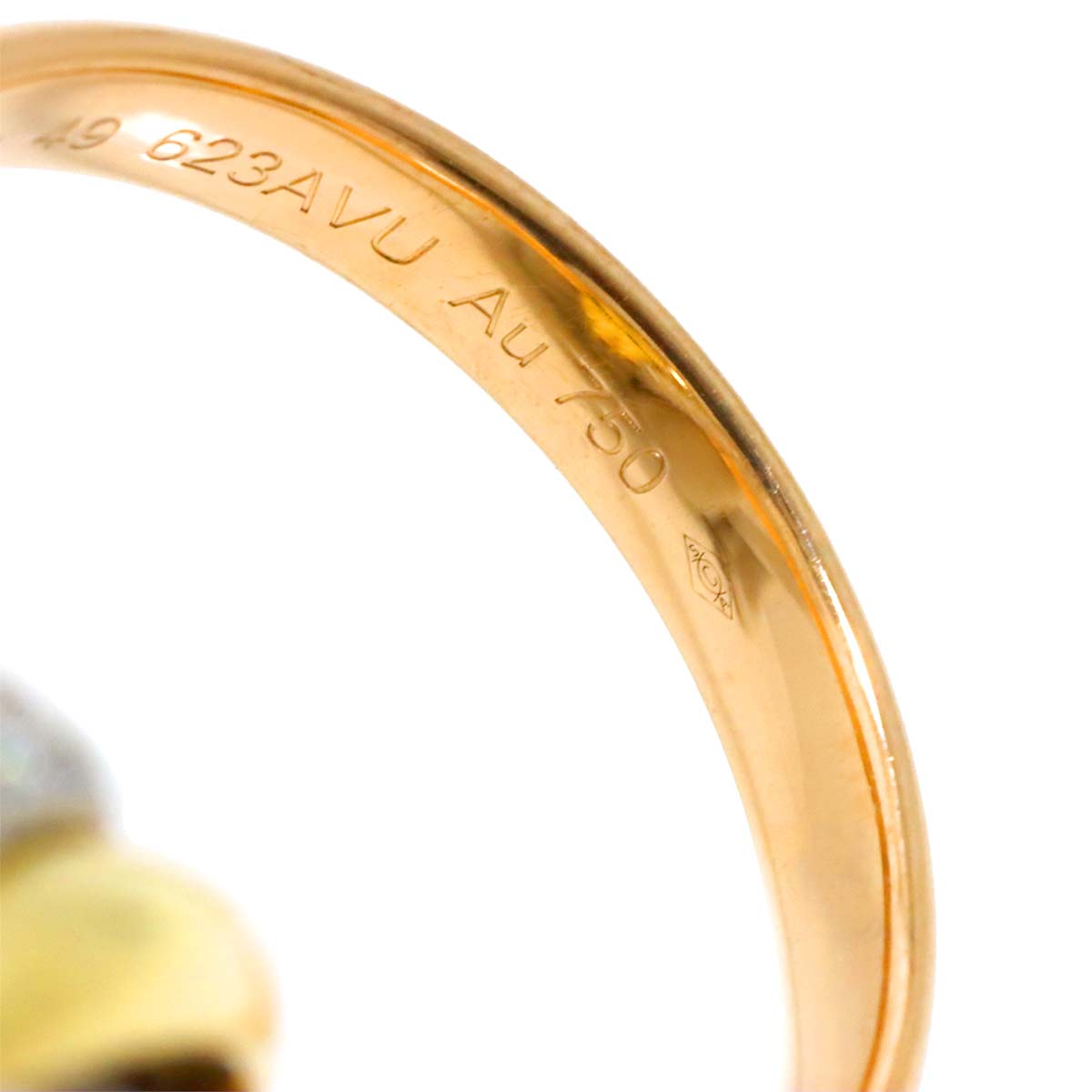 Trinity MM Diamond Ring 18K YG WG PG 750 Size49 4.75-5(US)