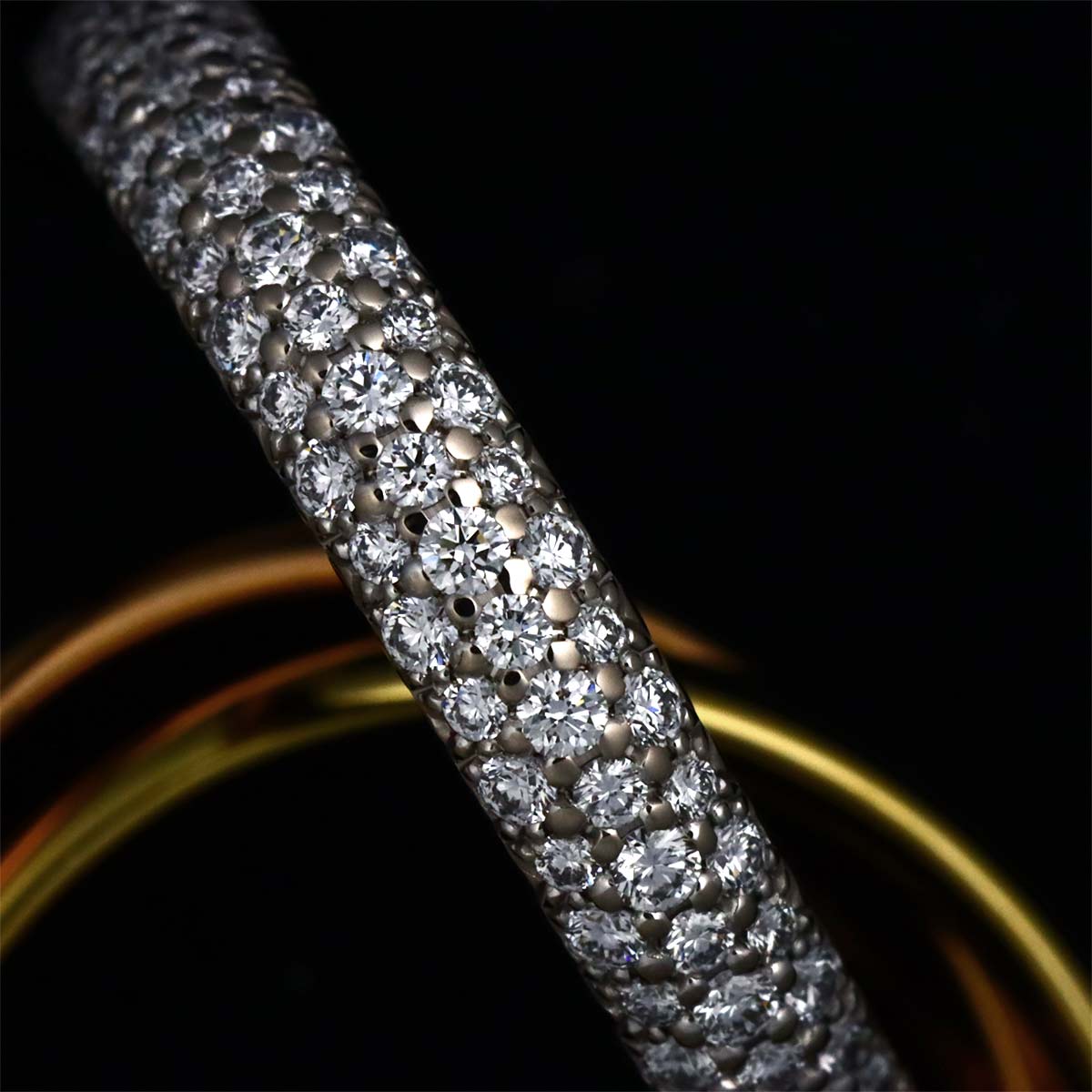 Trinity MM Diamond Ring 18K YG WG PG 750 Size49 4.75-5(US)