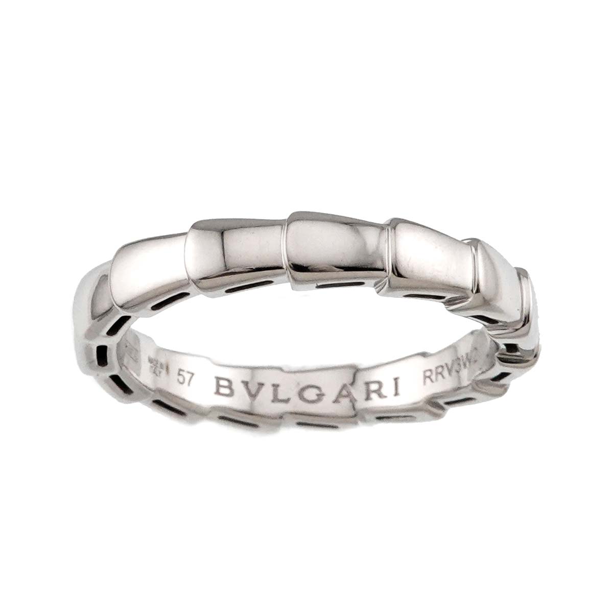 Serpenti Viper Ring 18K White Gold 750 size57 7.75-8(US)