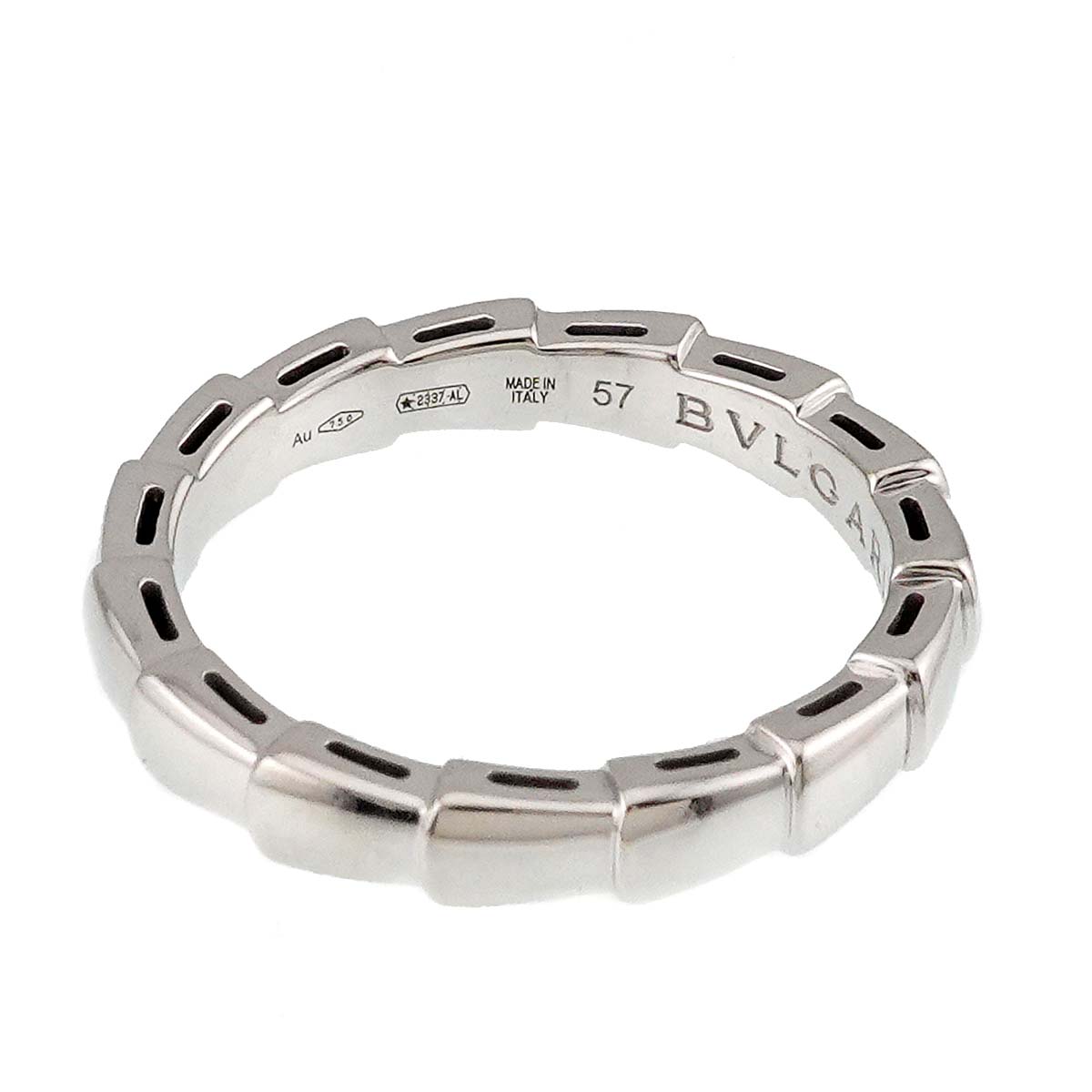 Serpenti Viper Ring 18K White Gold 750 size57 7.75-8(US)