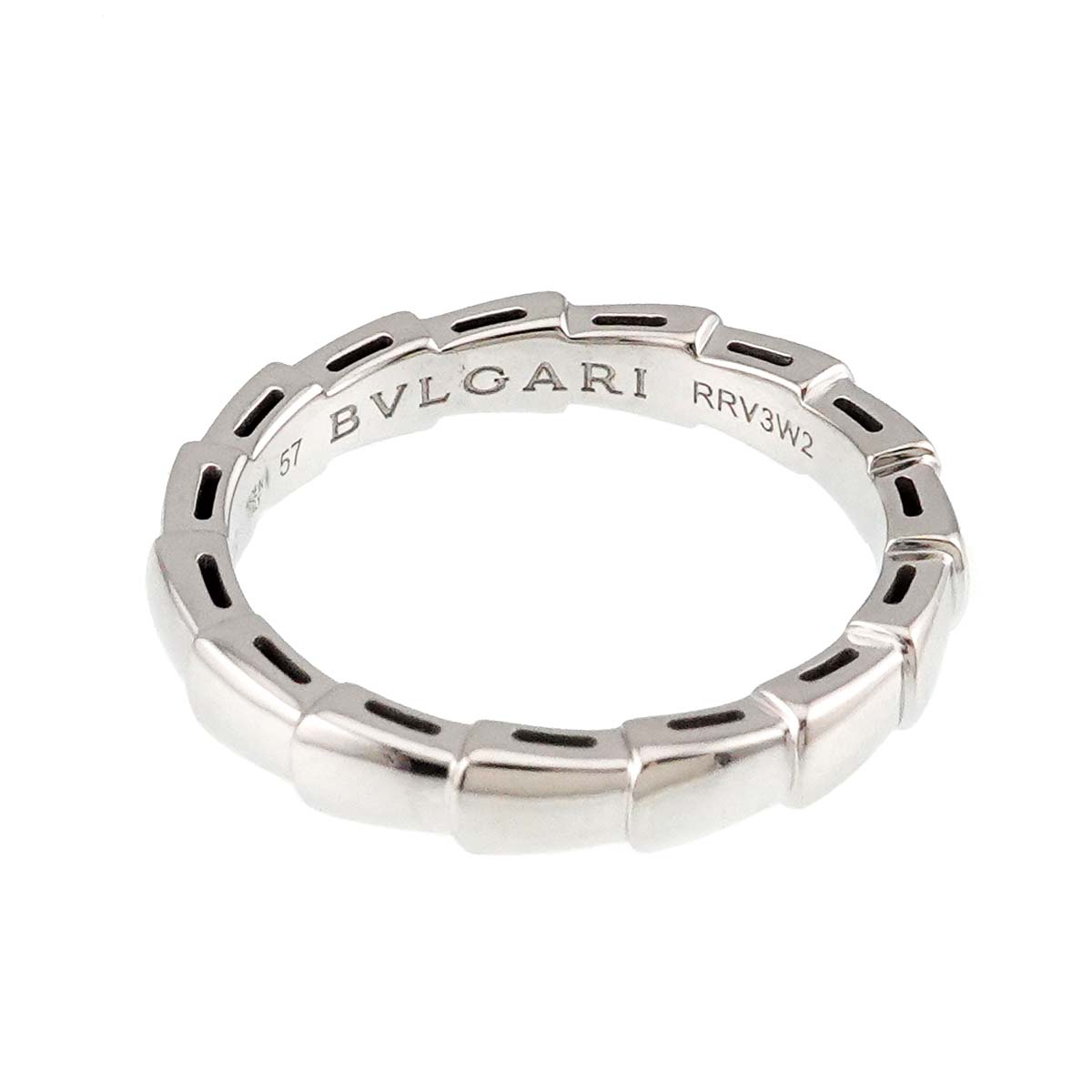 Serpenti Viper Ring 18K White Gold 750 size57 7.75-8(US)