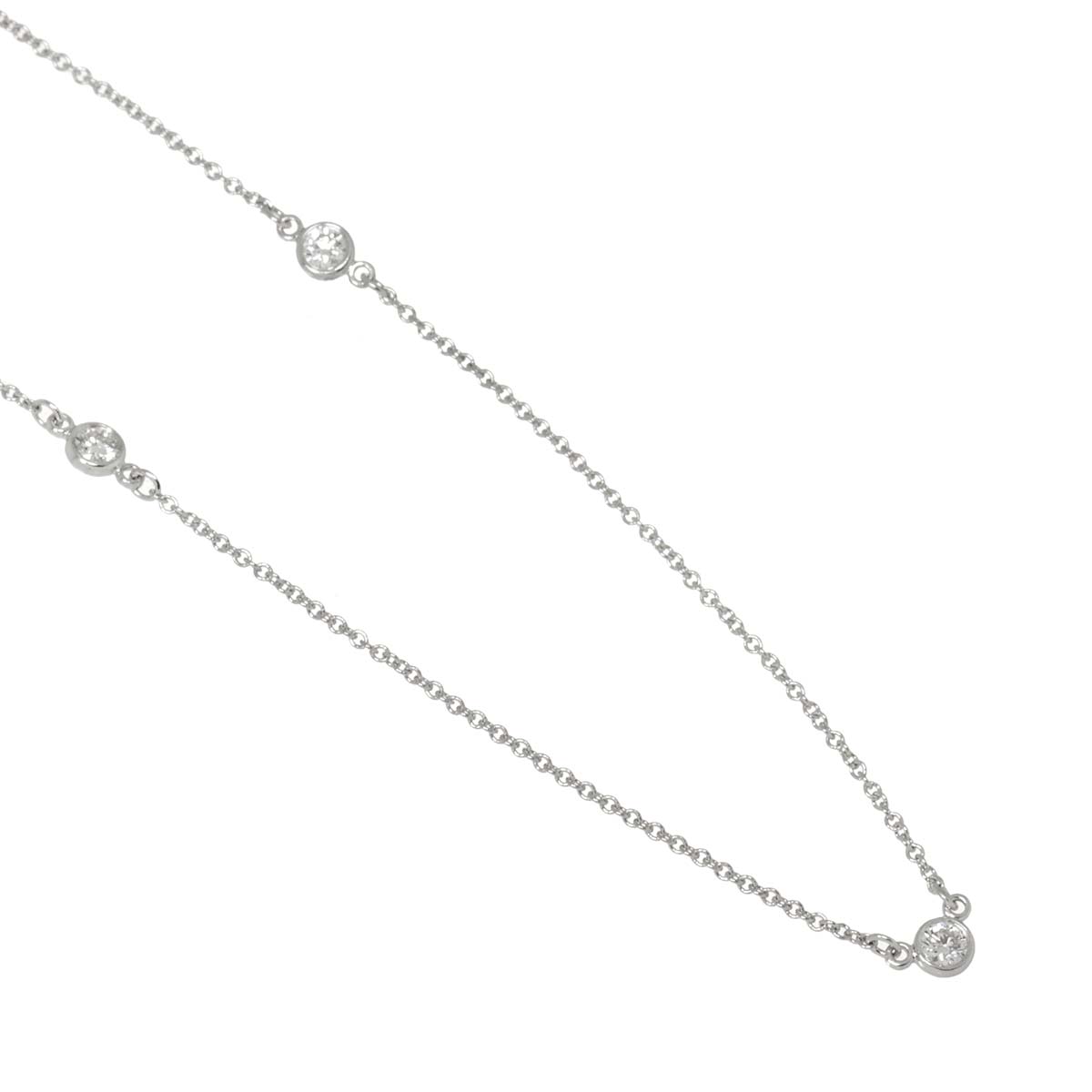 By The Yard Diamond 3P Necklace Platinum