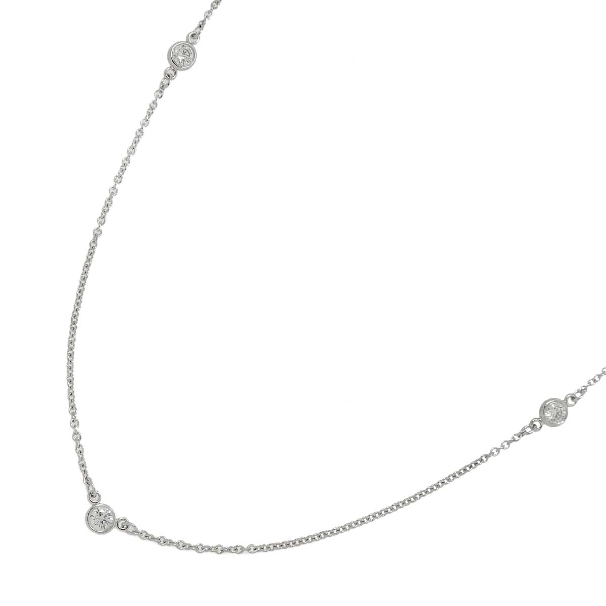 By The Yard Diamond 3P Necklace Platinum