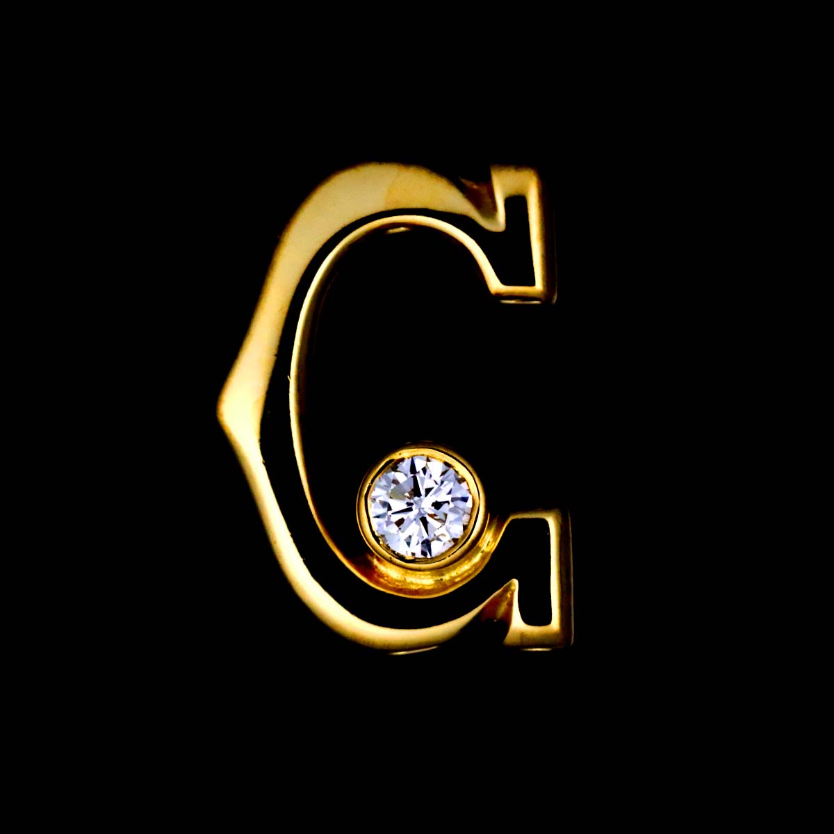 Diamond Earrings Pierced 18K YG 750