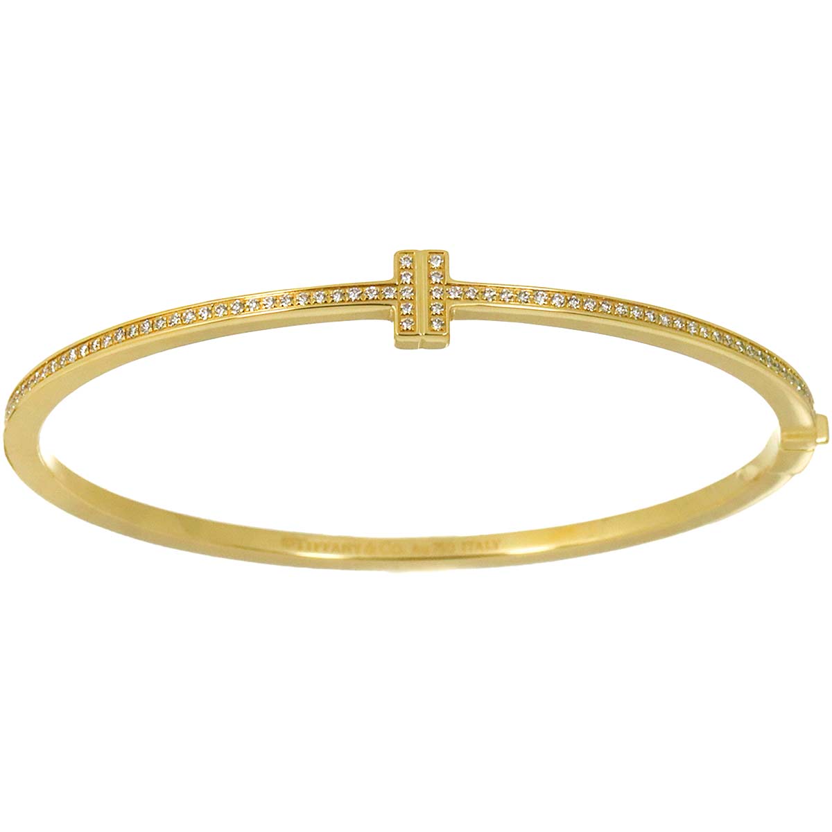 T Wire Diamond Bracelet 18K Yellow Gold 750
