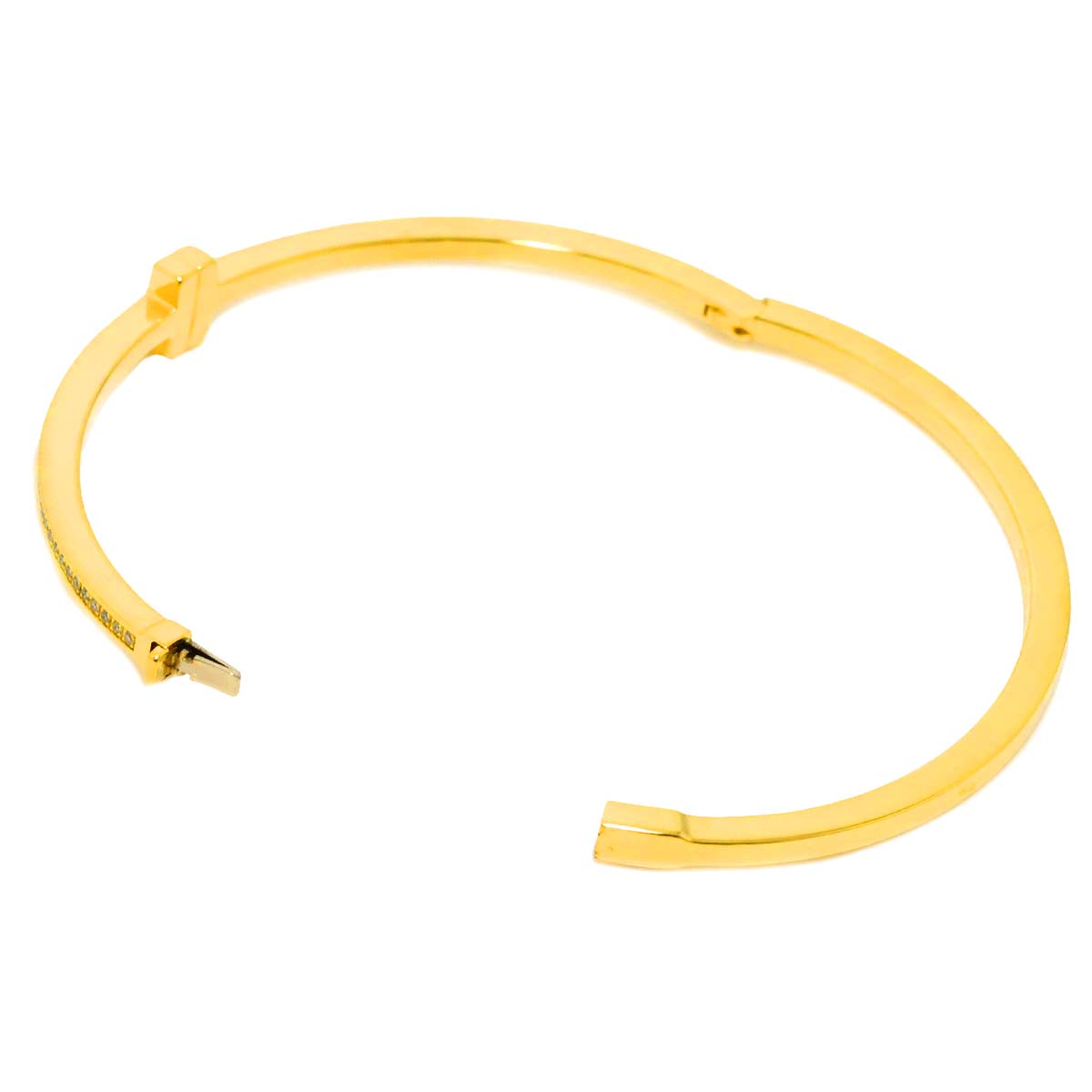 T Wire Diamond Bracelet 18K Yellow Gold 750