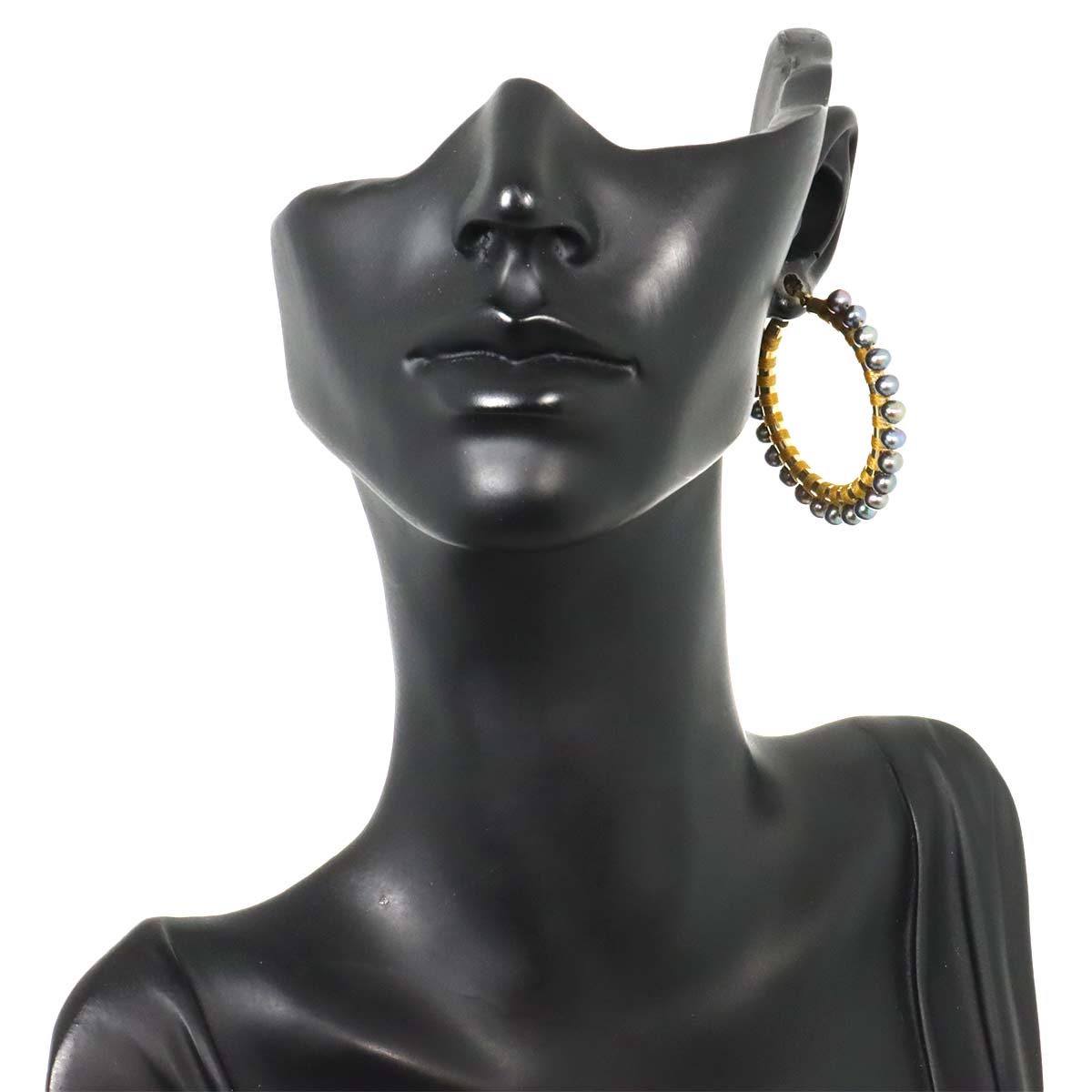 Freshwater cultured pearl Earrings Pierced 14K YG 585