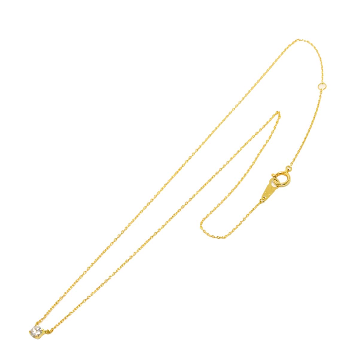 Diamond 0.18ct Necklace 18K Yellow Gold 750