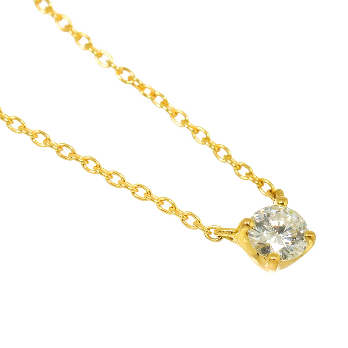 Diamond 0.18ct Necklace 18K Yellow Gold 750