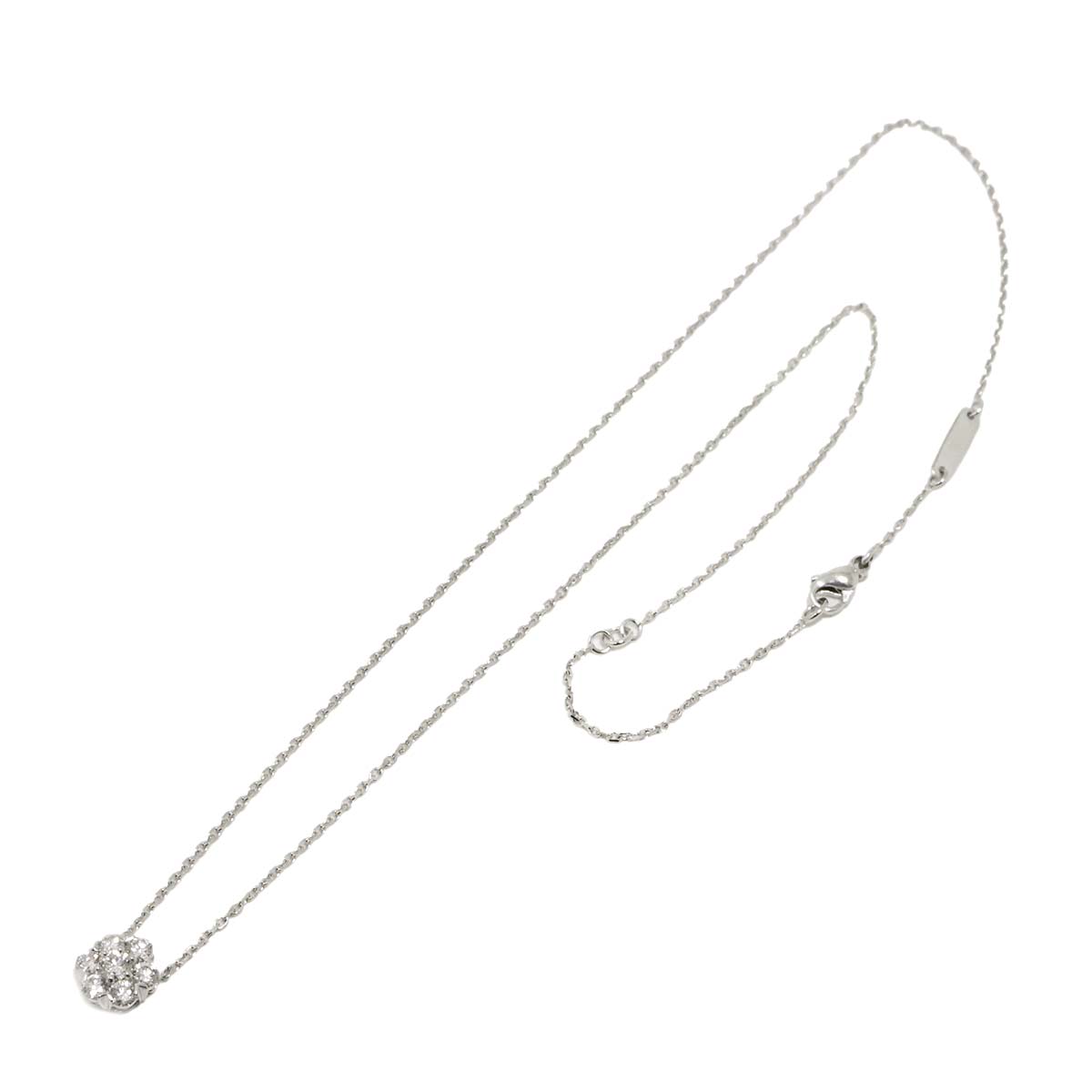 Fleurette Diamond SM Necklace 18K WG 750