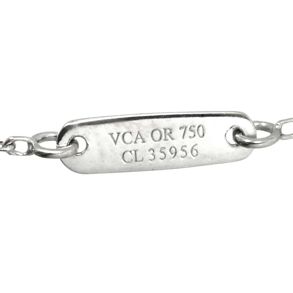 Fleurette Diamond SM Necklace 18K WG 750