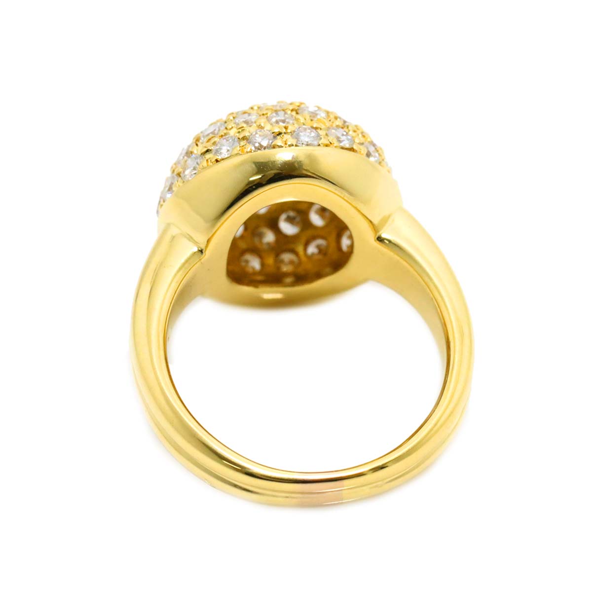 Diamond 1.46ct Ring 18K K18 YG Yellow Gold 750 size5.25-5.5(US)