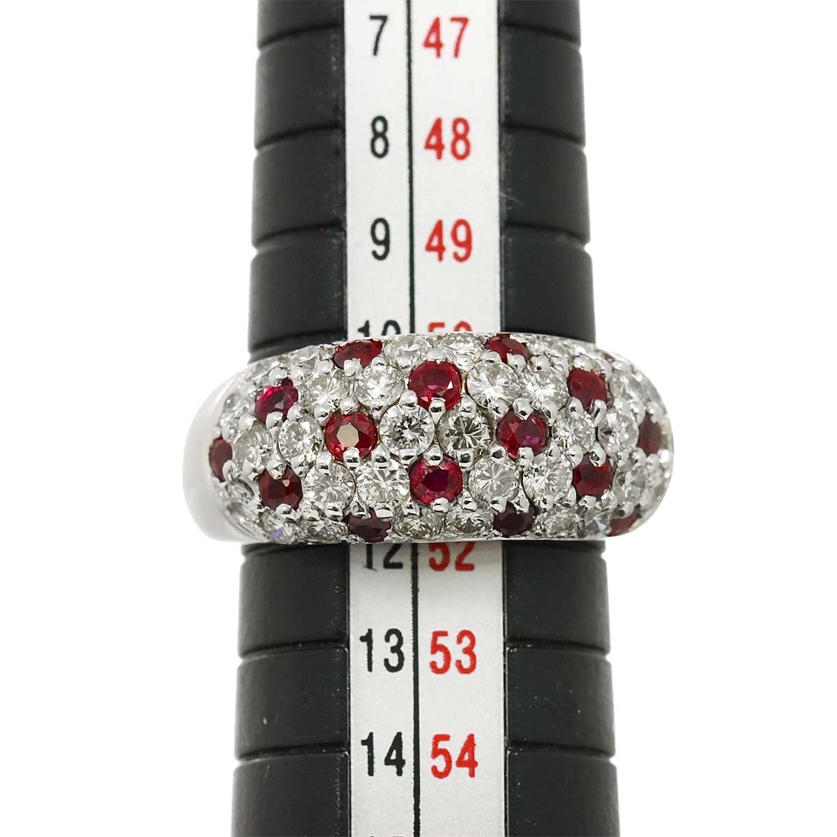 Ruby Diamond 1.48ct Ring 18K WG size5.5-5.75(US)