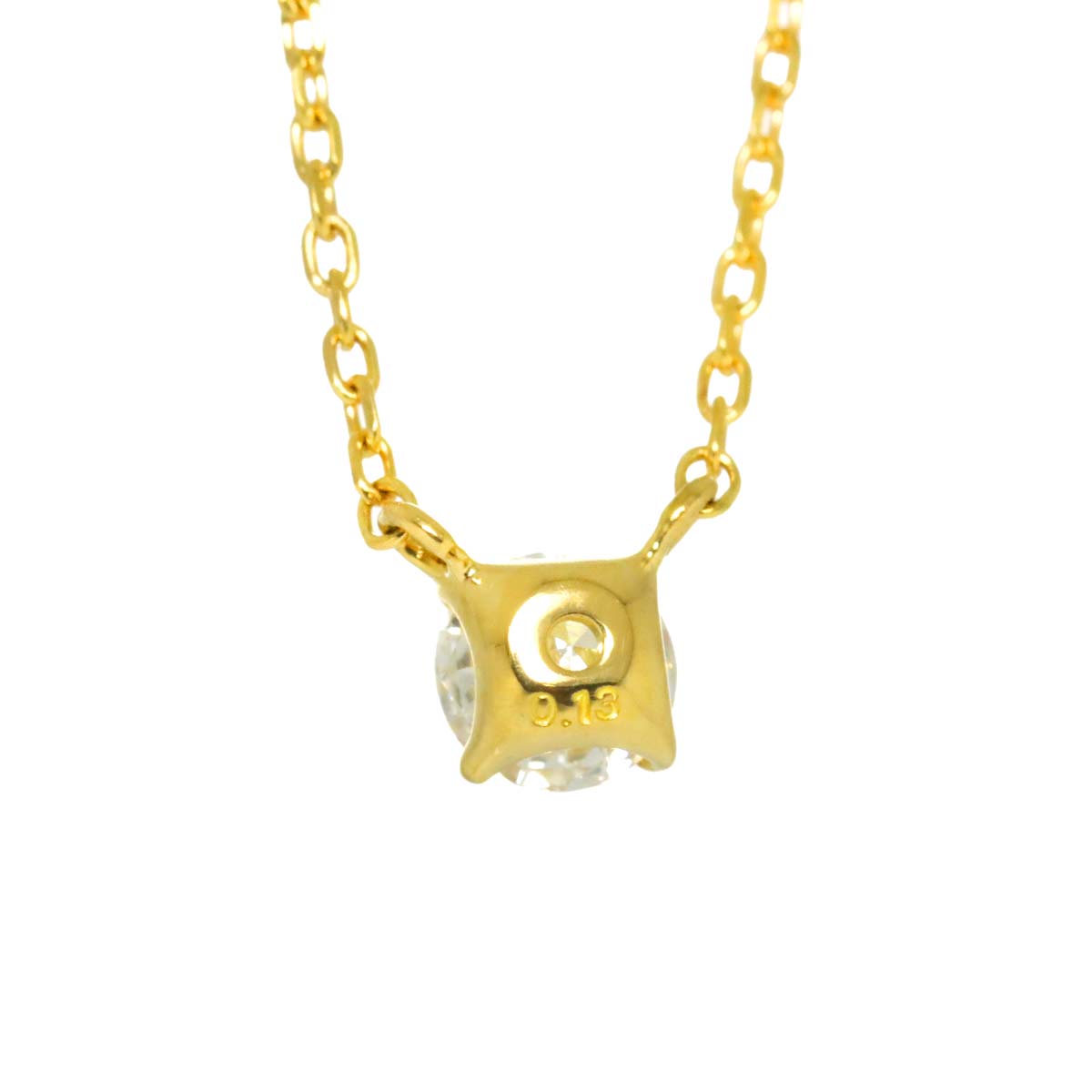 Diamond 0.13ct Necklace 18K Yellow Gold 750
