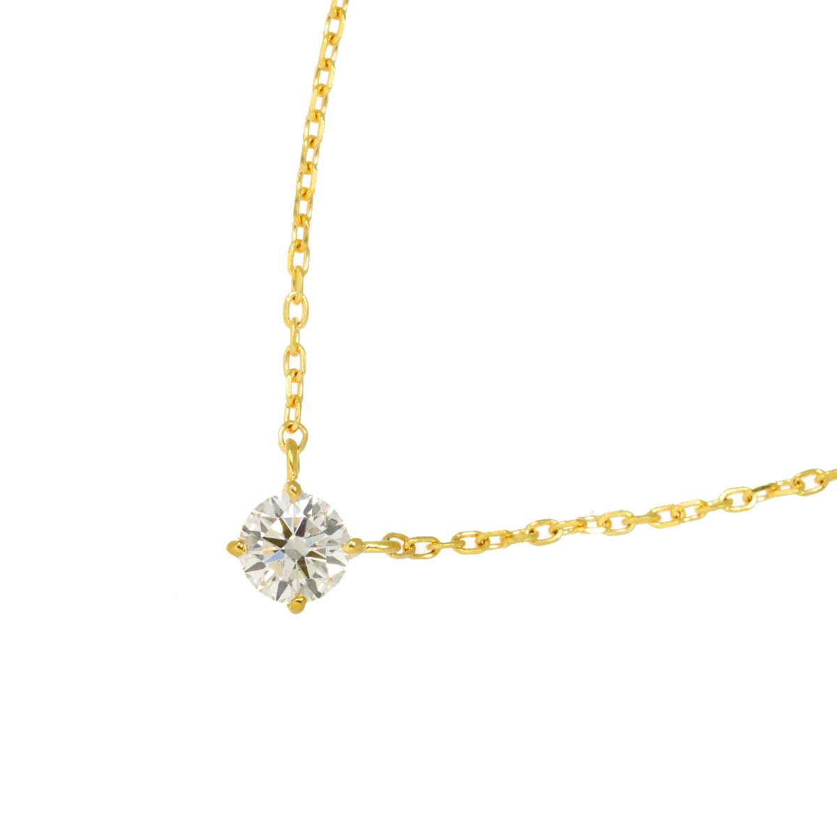 Diamond 0.13ct Necklace 18K Yellow Gold 750