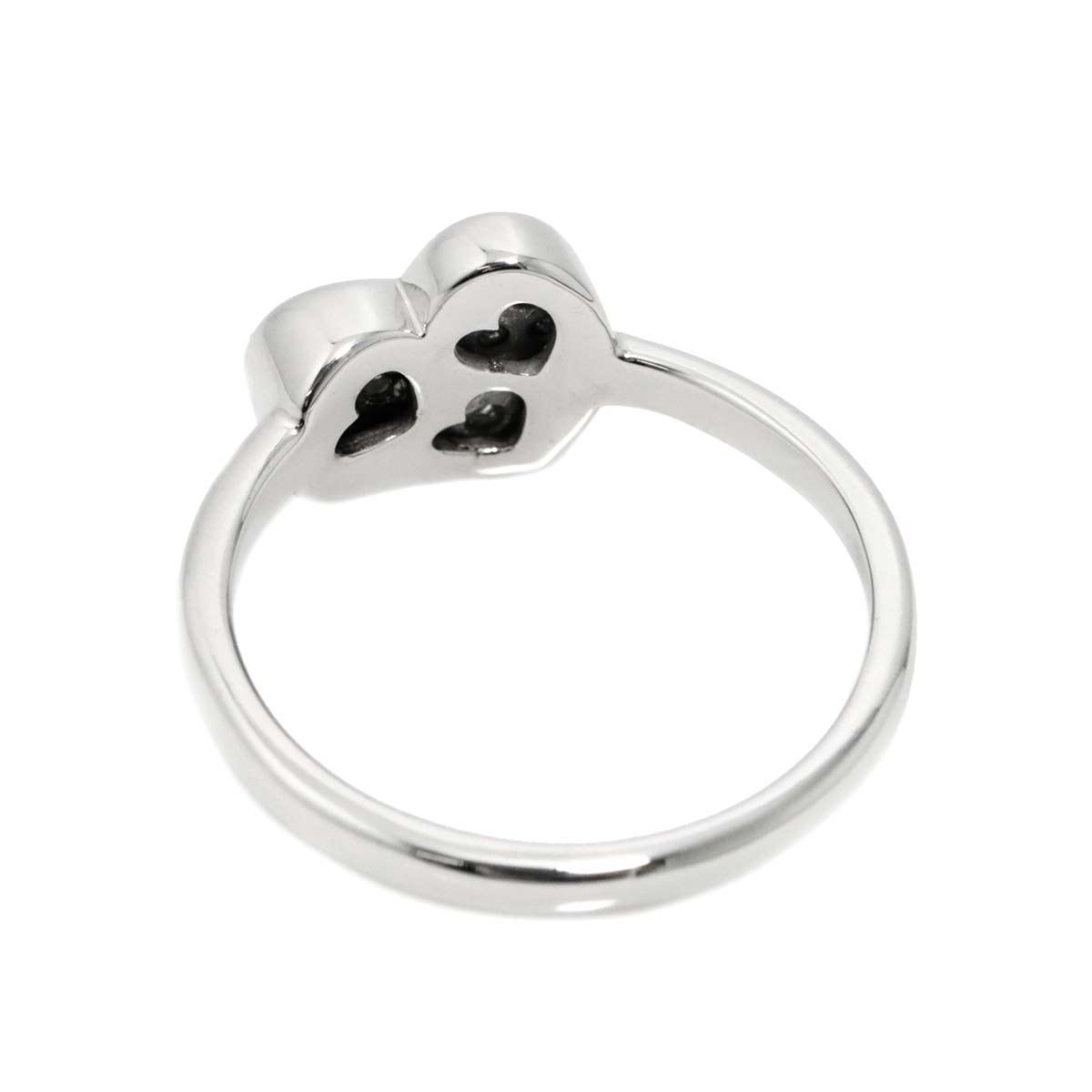 Diamond 0.24ct Ring 18K K18 WG White Gold size6.5-6.75(US)