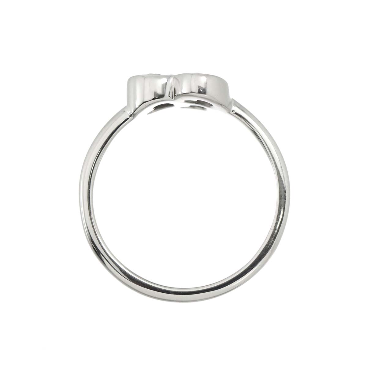 Diamond 0.24ct Ring 18K K18 WG White Gold size6.5-6.75(US)