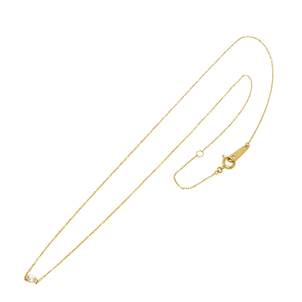 Diamond 0.07ct Necklace 18K YG Yellow Gold 750