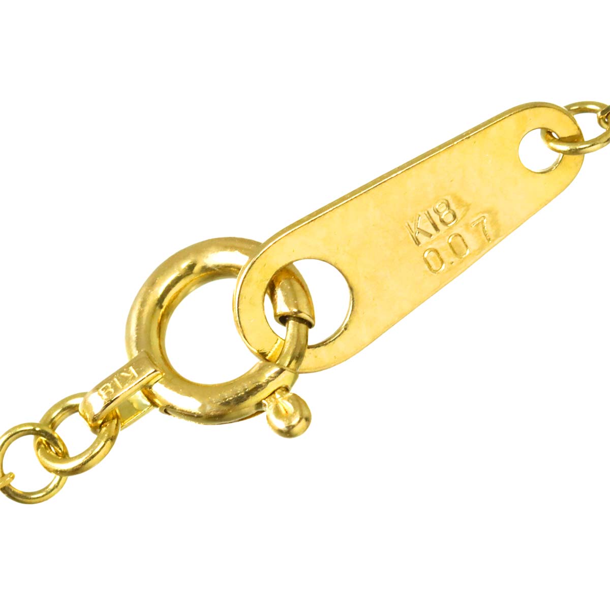 Diamond 0.07ct Necklace 18K YG Yellow Gold 750