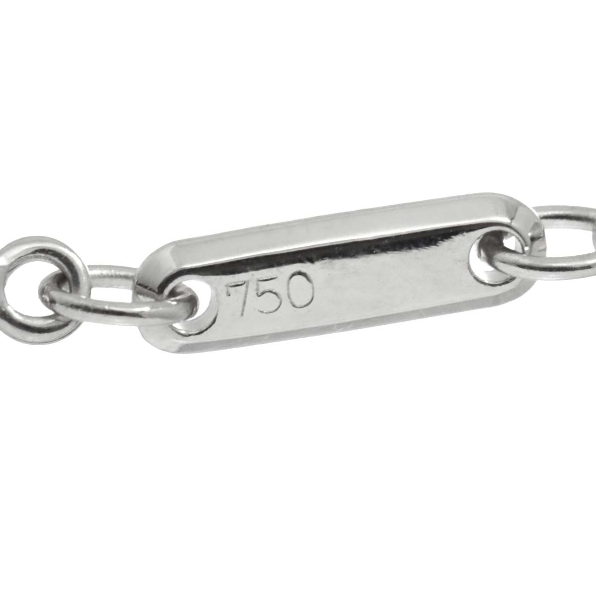 Happy Diamond Heart Necklace 18K White Gold 750