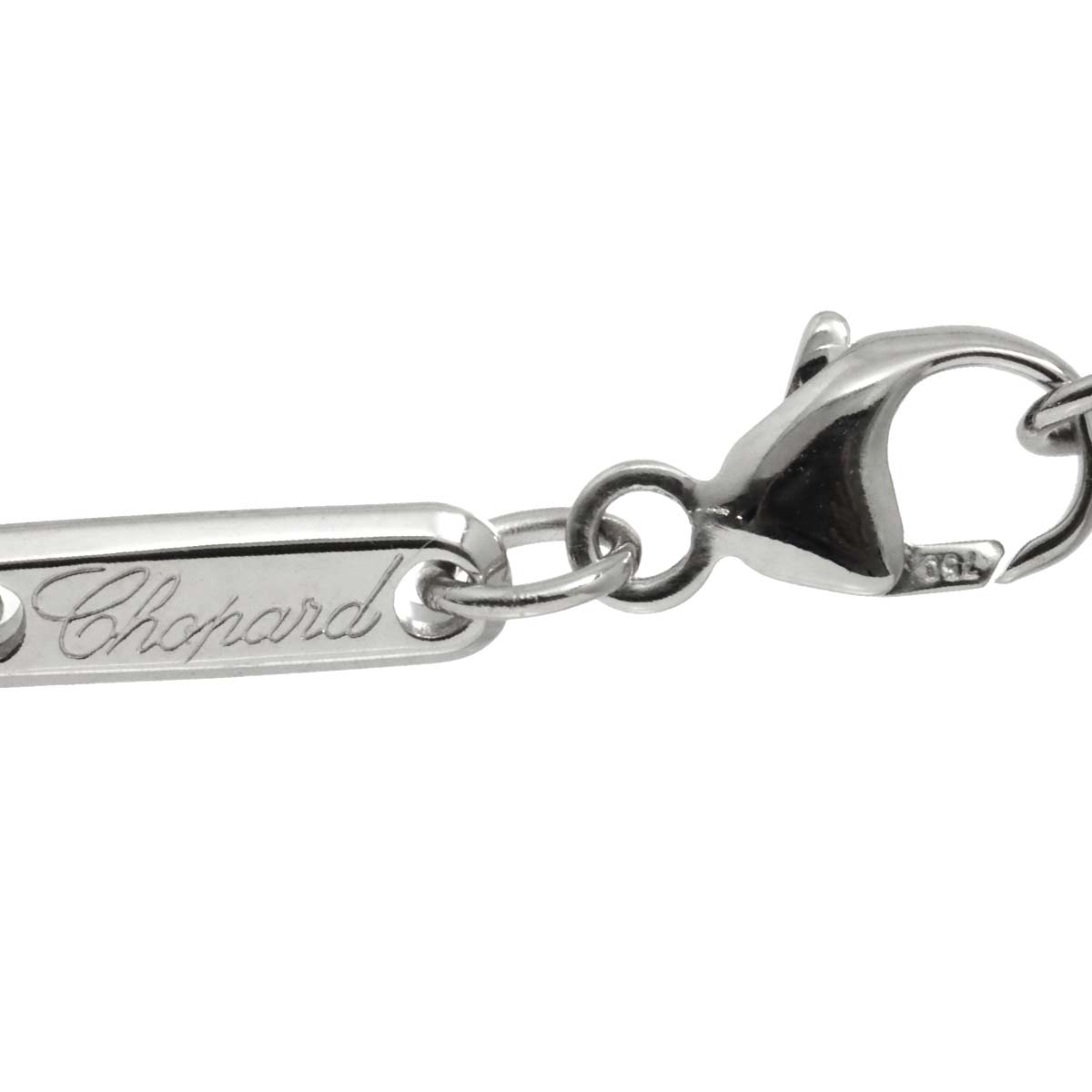 Happy Diamond Heart Necklace 18K White Gold 750