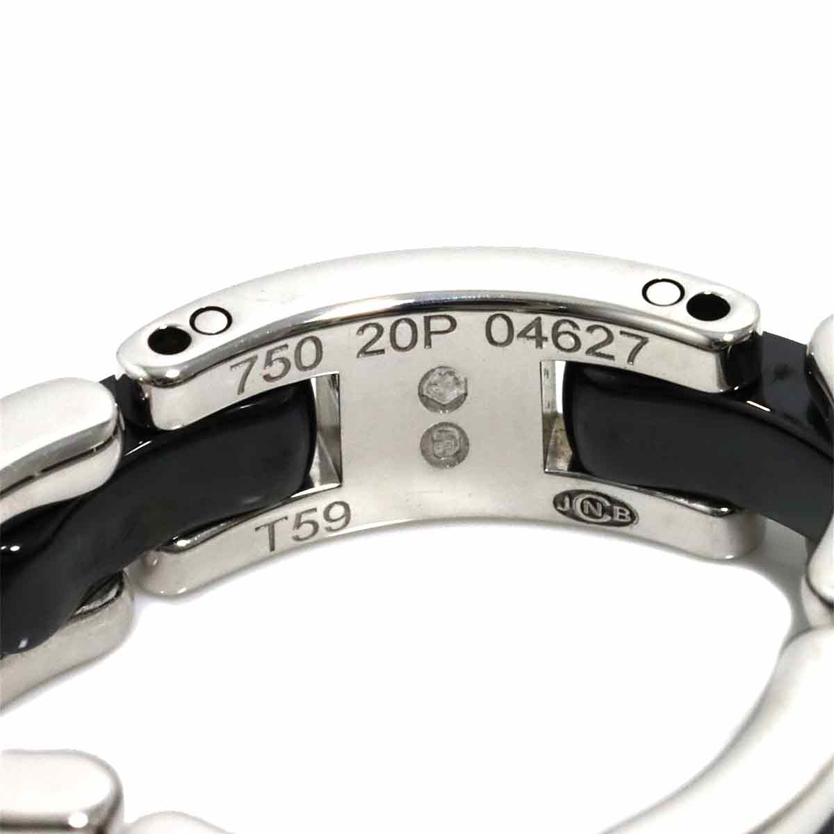 ULTRA MM Ring Black Ceramic 18K WG 750 Size59 8.25-8.75(US)