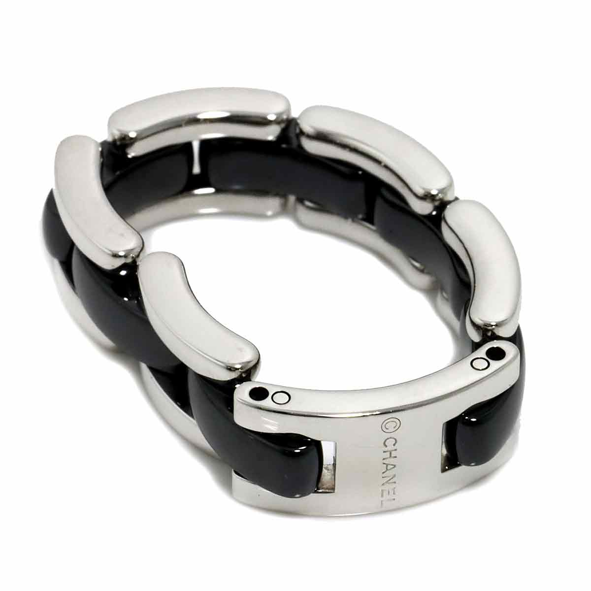 ULTRA MM Ring Black Ceramic 18K WG 750 Size59 8.25-8.75(US)