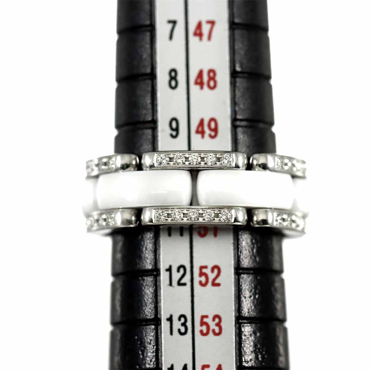 ULTRA MM Diamond Ring Ceramic 18K WG 750 Size50 5-5.25(US)