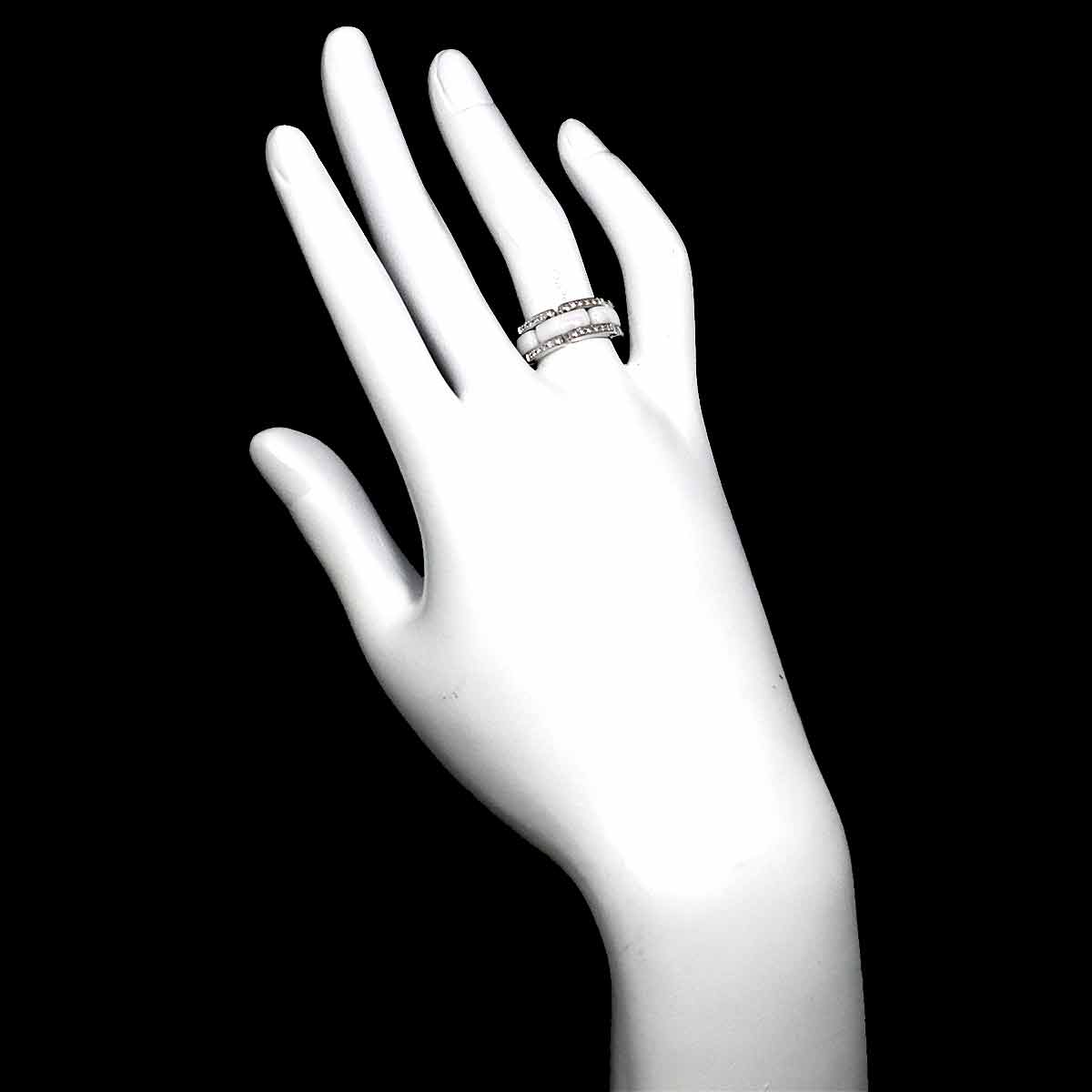 ULTRA MM Diamond Ring Ceramic 18K WG 750 Size50 5-5.25(US)