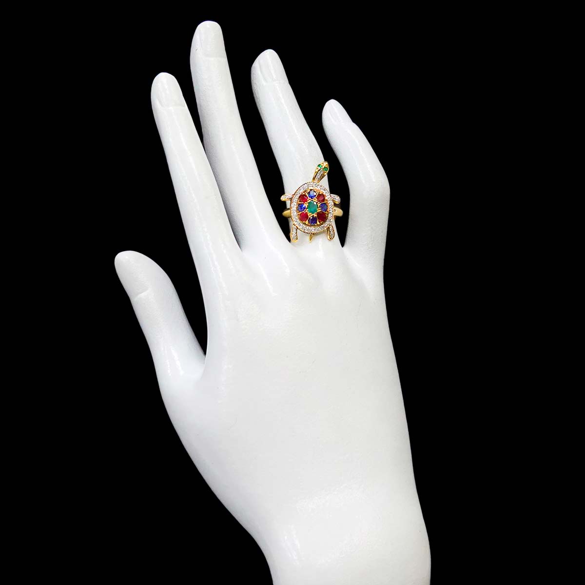 Multi Stone 1.50ct Diamond 0.24ct Ring 18K YG 750 Size6(US)