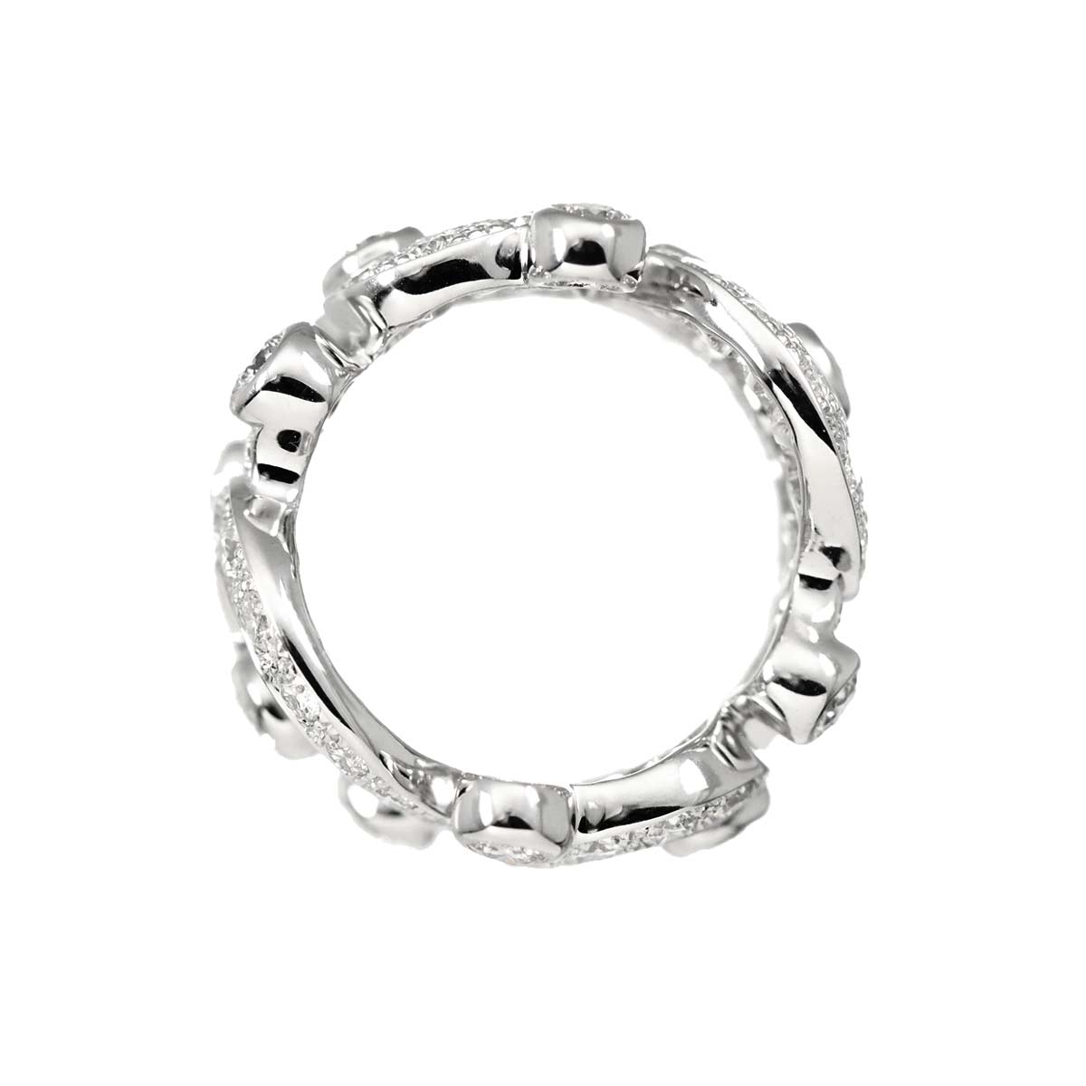 Diamond 2.60ct Ring 18K K18 WG White Gold size6(US)