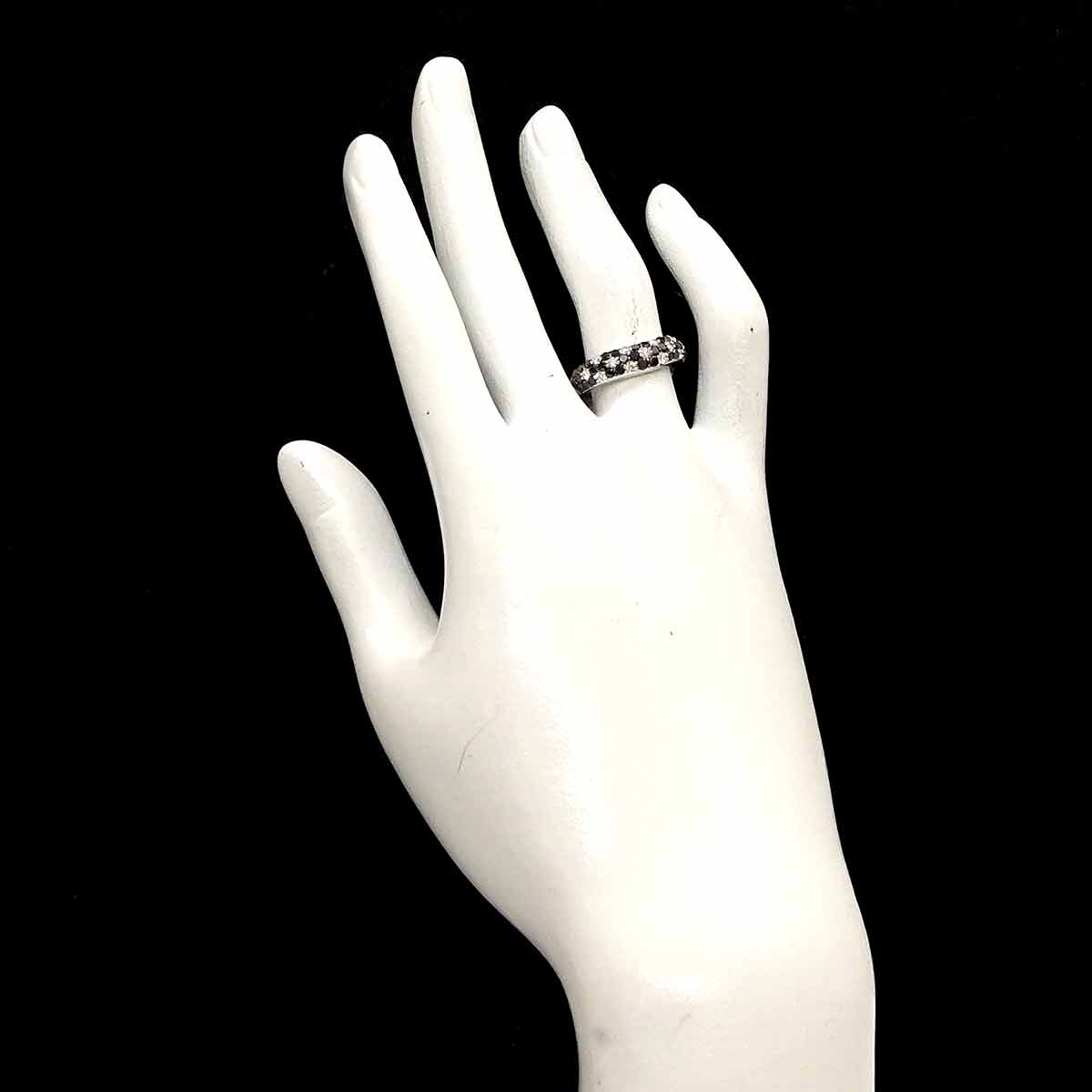 Diamond 1.00ct Ring 18K K18 WG White Gold size6.75(US)