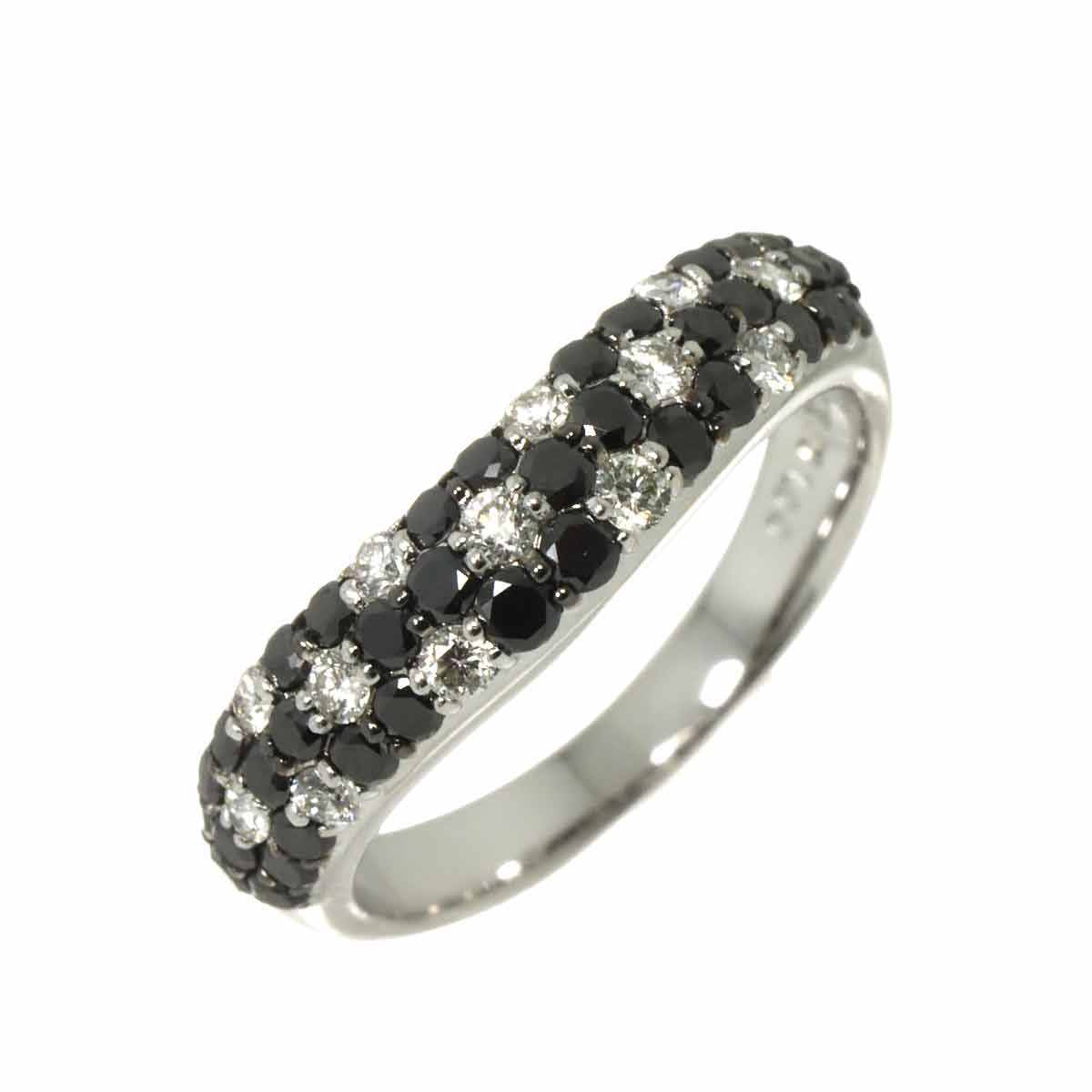 Diamond 1.00ct Ring 18K K18 WG White Gold size6.75(US)