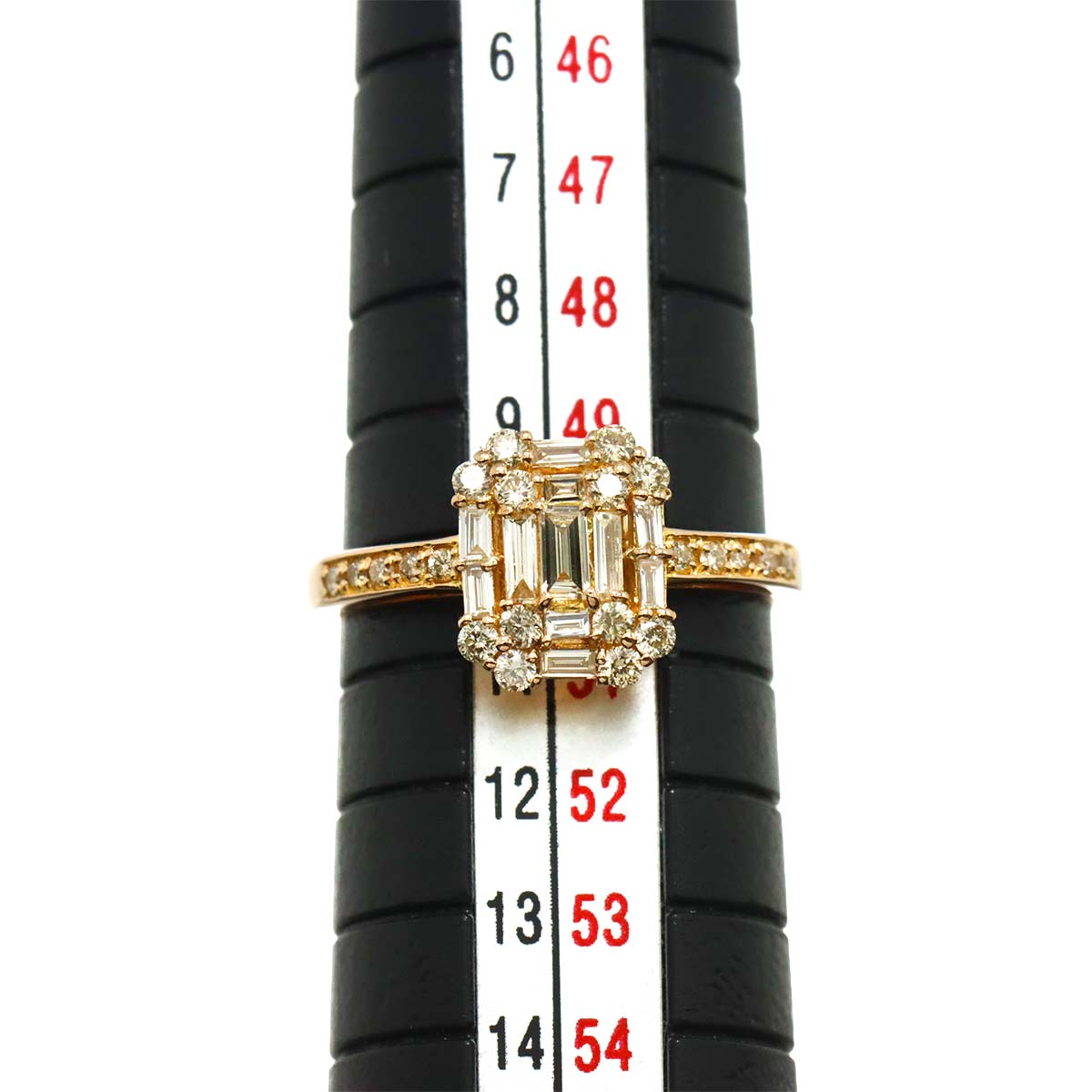 Diamond 0.50ct Ring 18K PG Pink Gold 750 Size5-5.25(US)