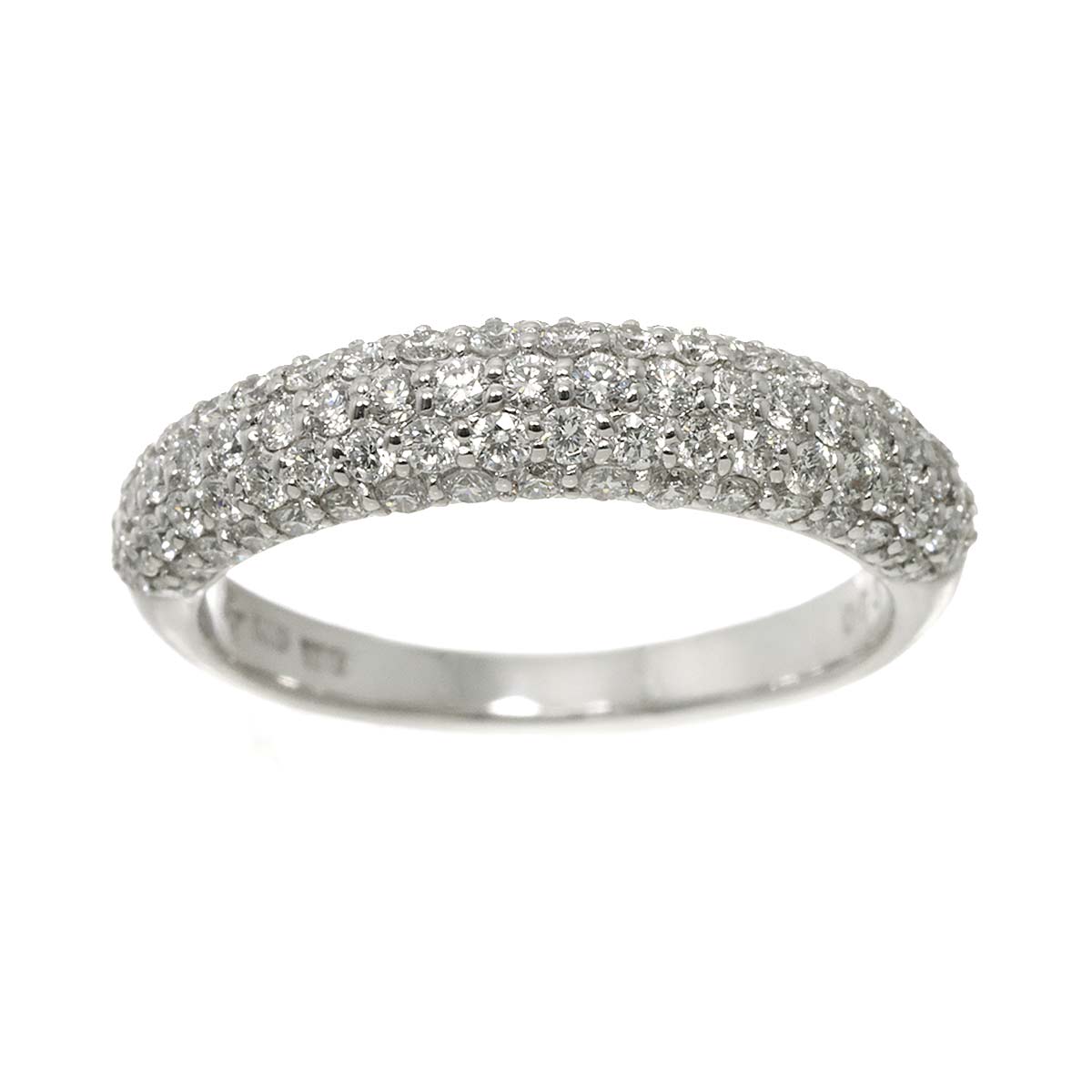 Diamond 0.83ct Ring 18K WG 750 Size6(US)