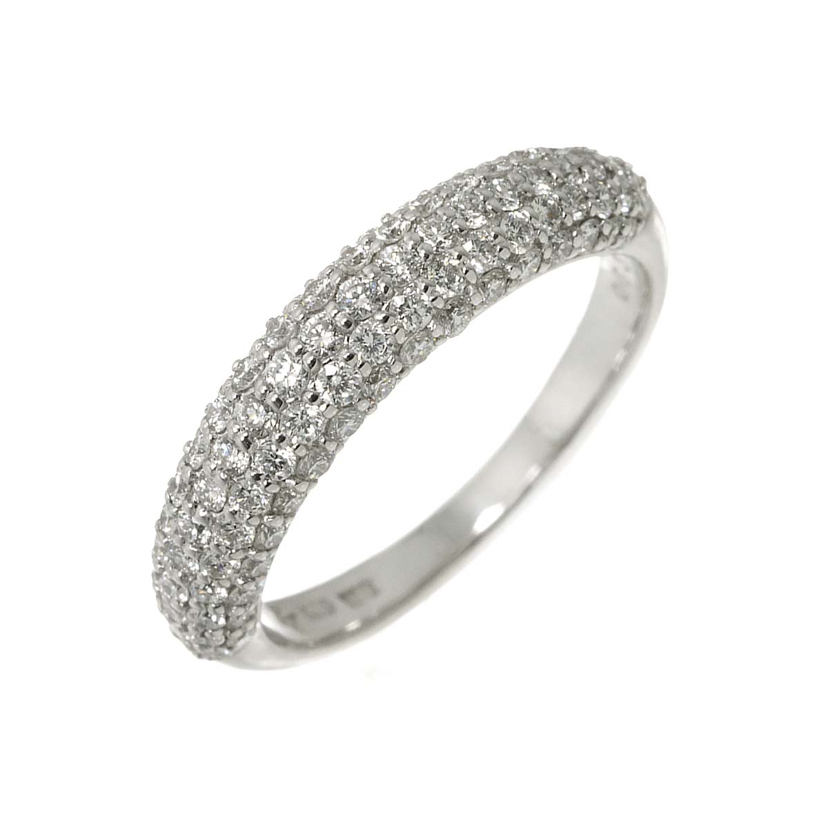 Diamond 0.83ct Ring 18K WG 750 Size6(US)